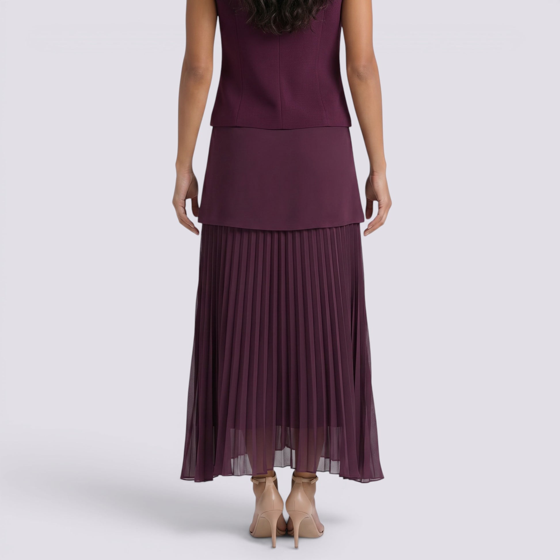 Falda Midi Mujer Cintura Alta