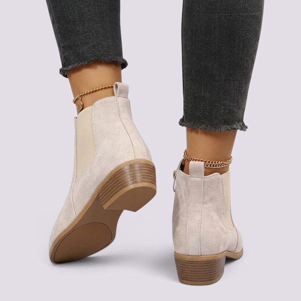 Zapatos de Salón Mujer Tacón Grueso Punta Fina