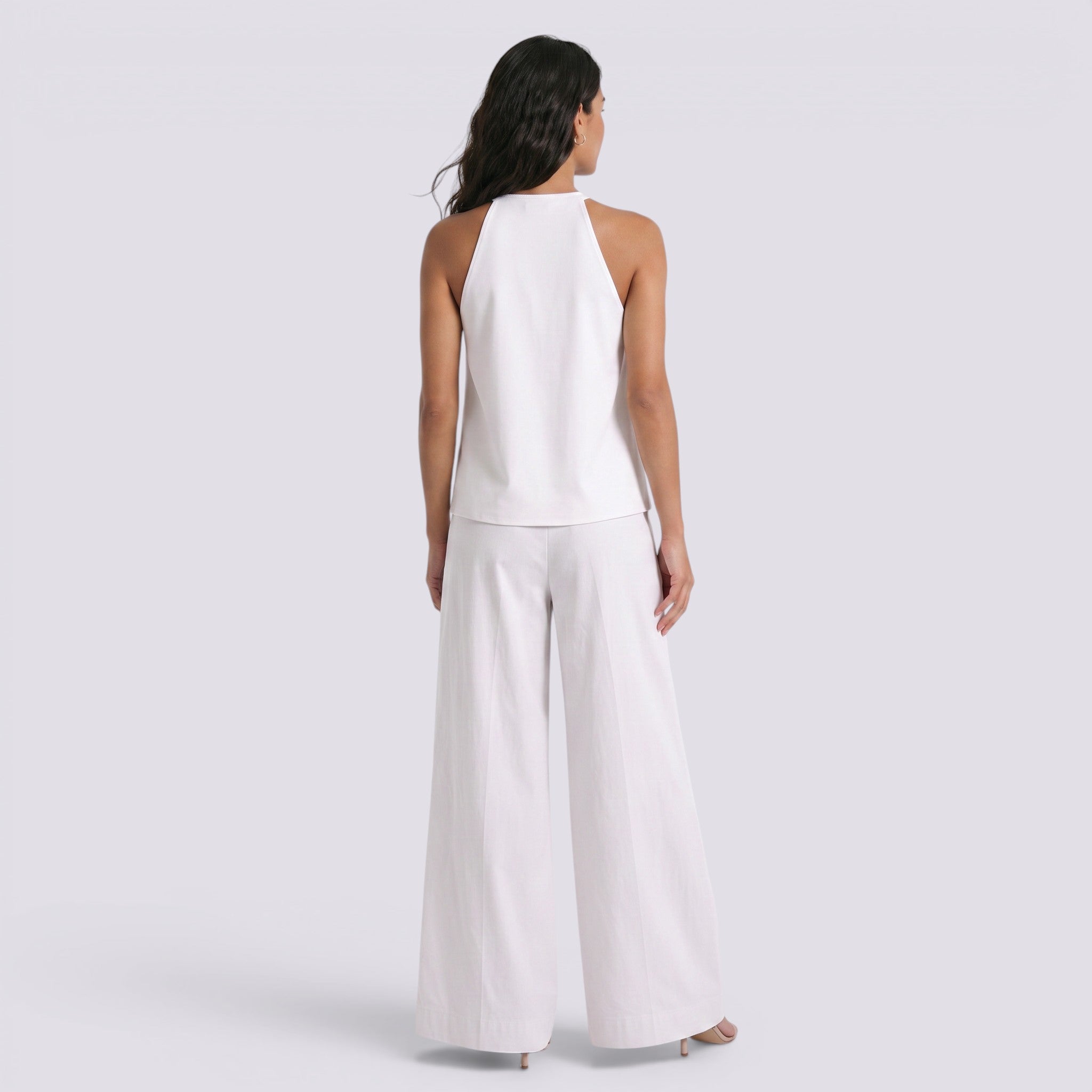 Conjunto Mujer Pantalón Ancho Top Halter