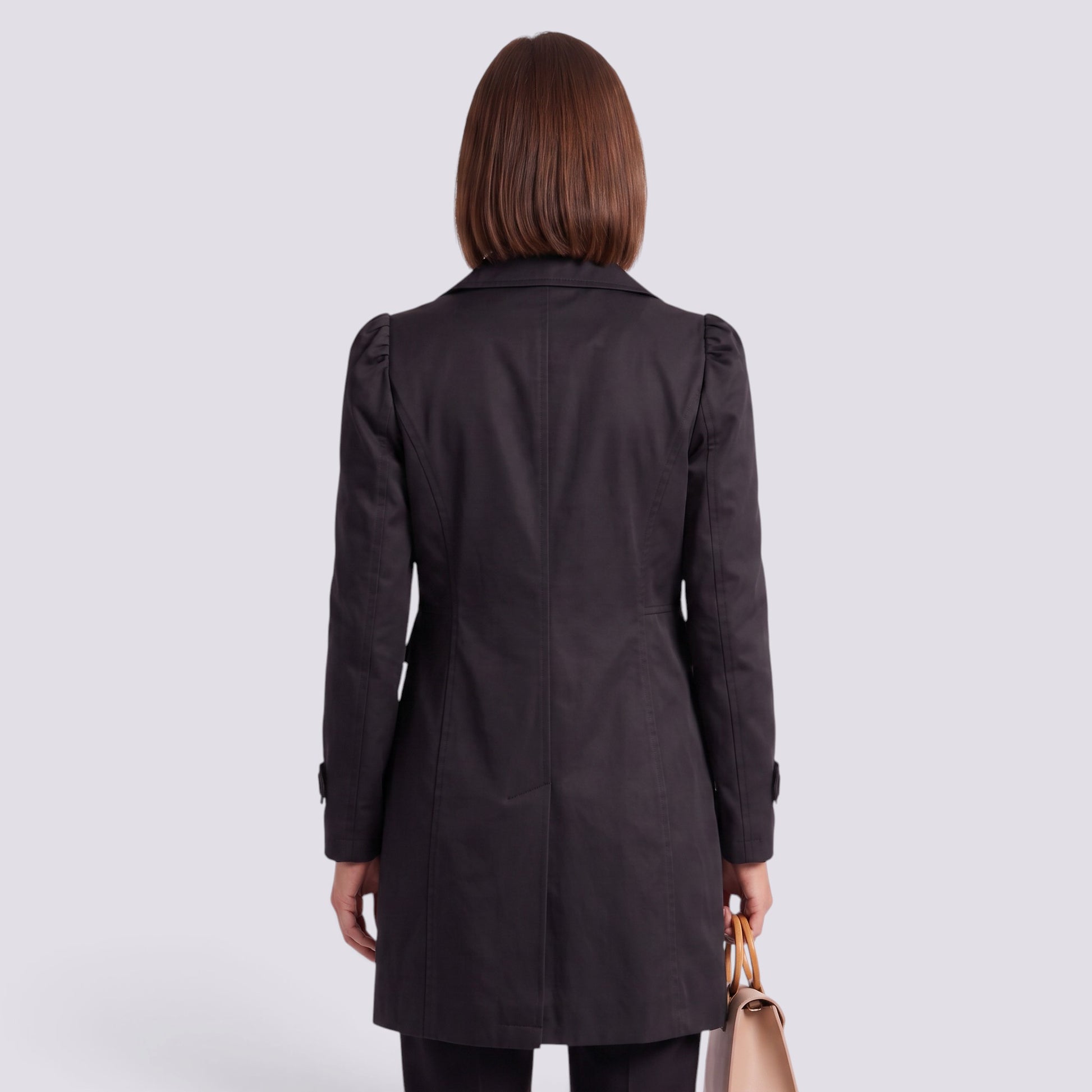 Gabardina Mujer Larga Entallada Elegante