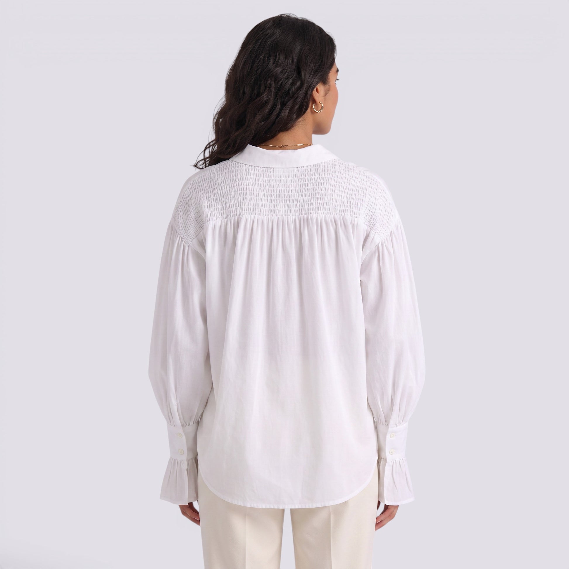 Camisa Mujer Elegante Manga Larga Cuello Solapa