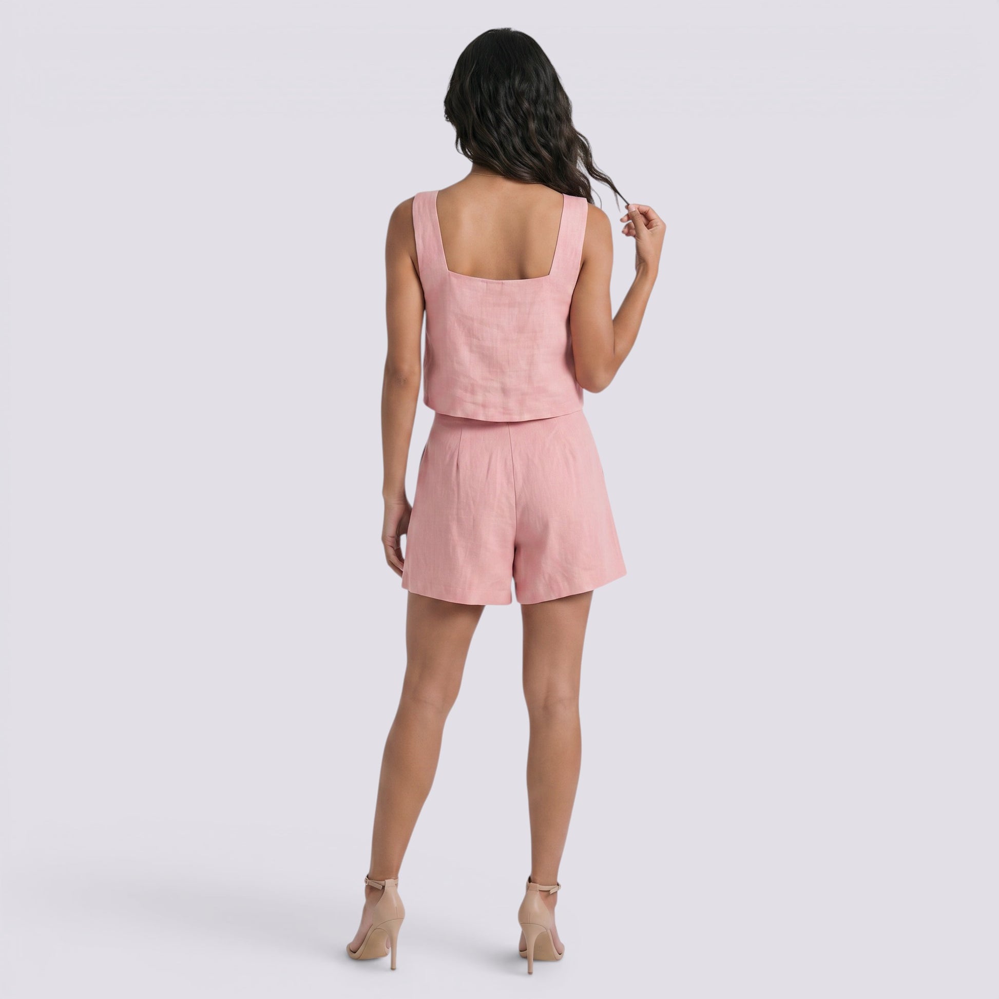 Conjunto de Lino Short y Top Mujer