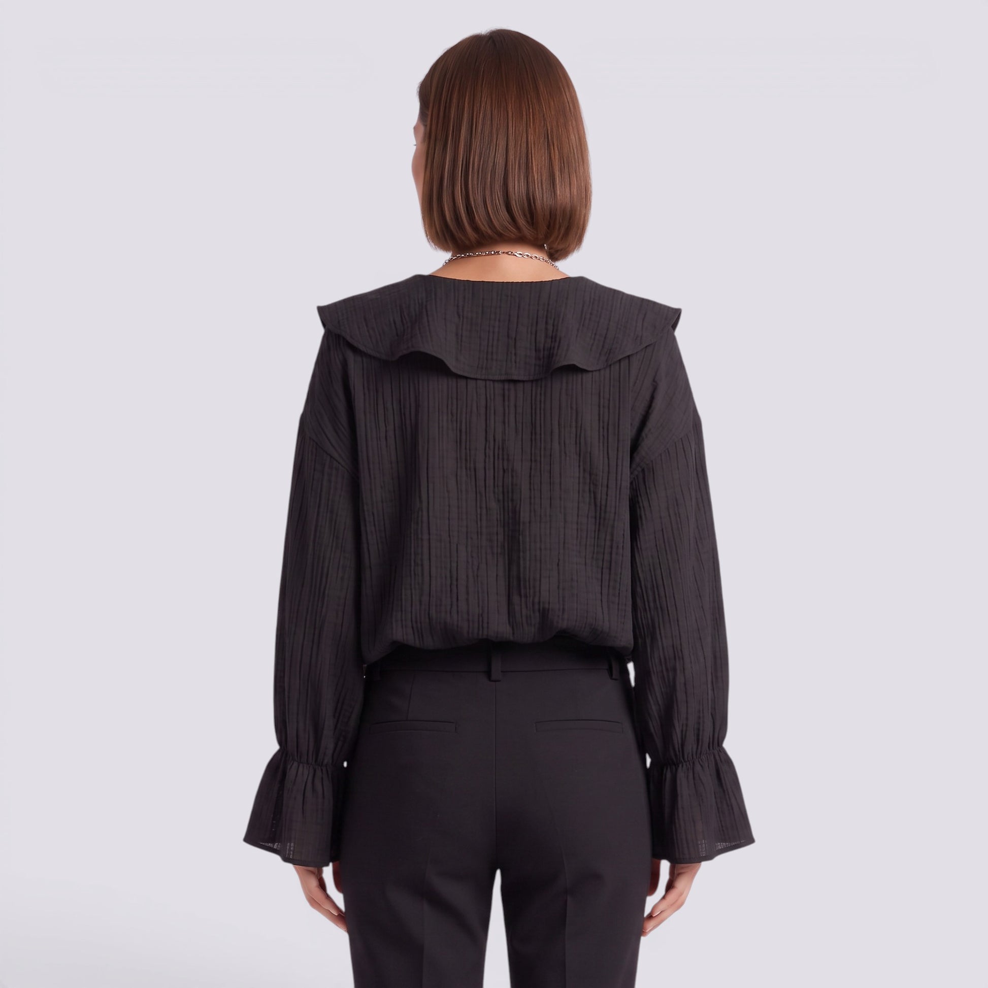 Blusa Mujer Manga Volante Elegante