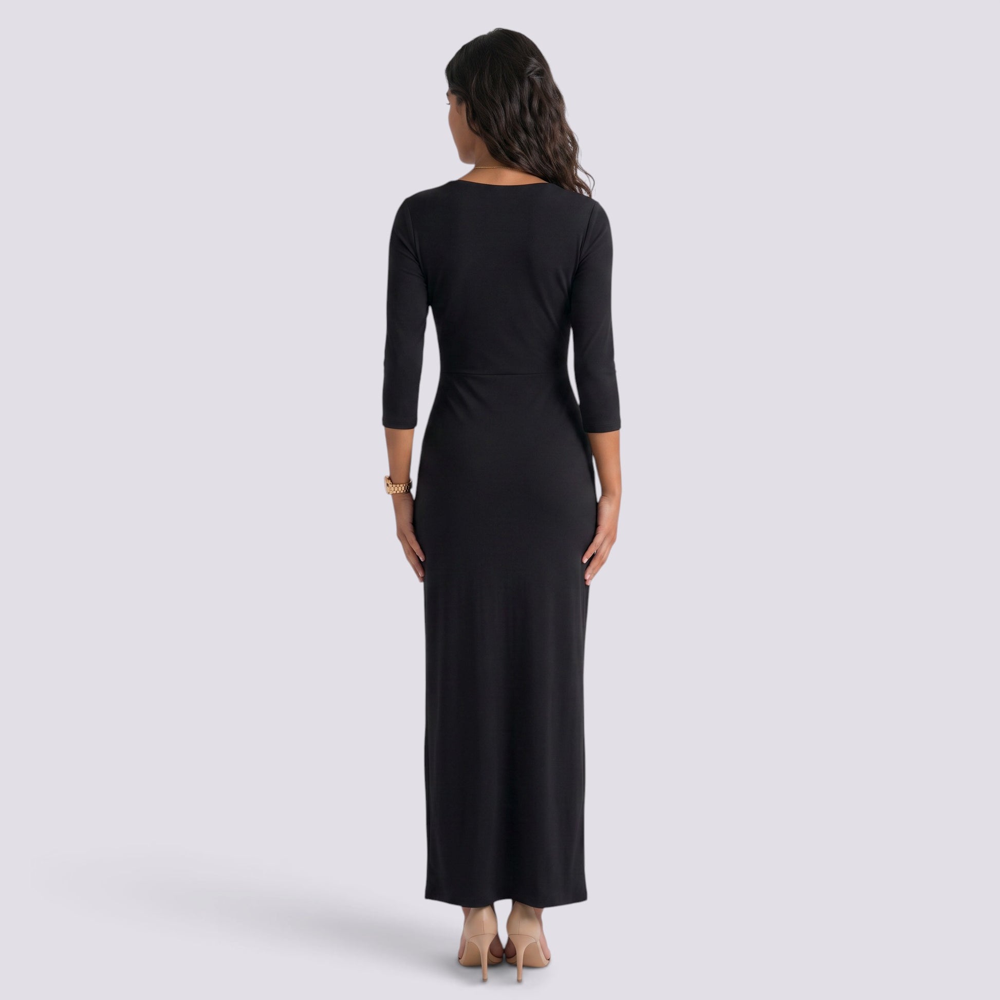 Vestido Largo de Fiesta Mujer Elegante Larga Talle Alto