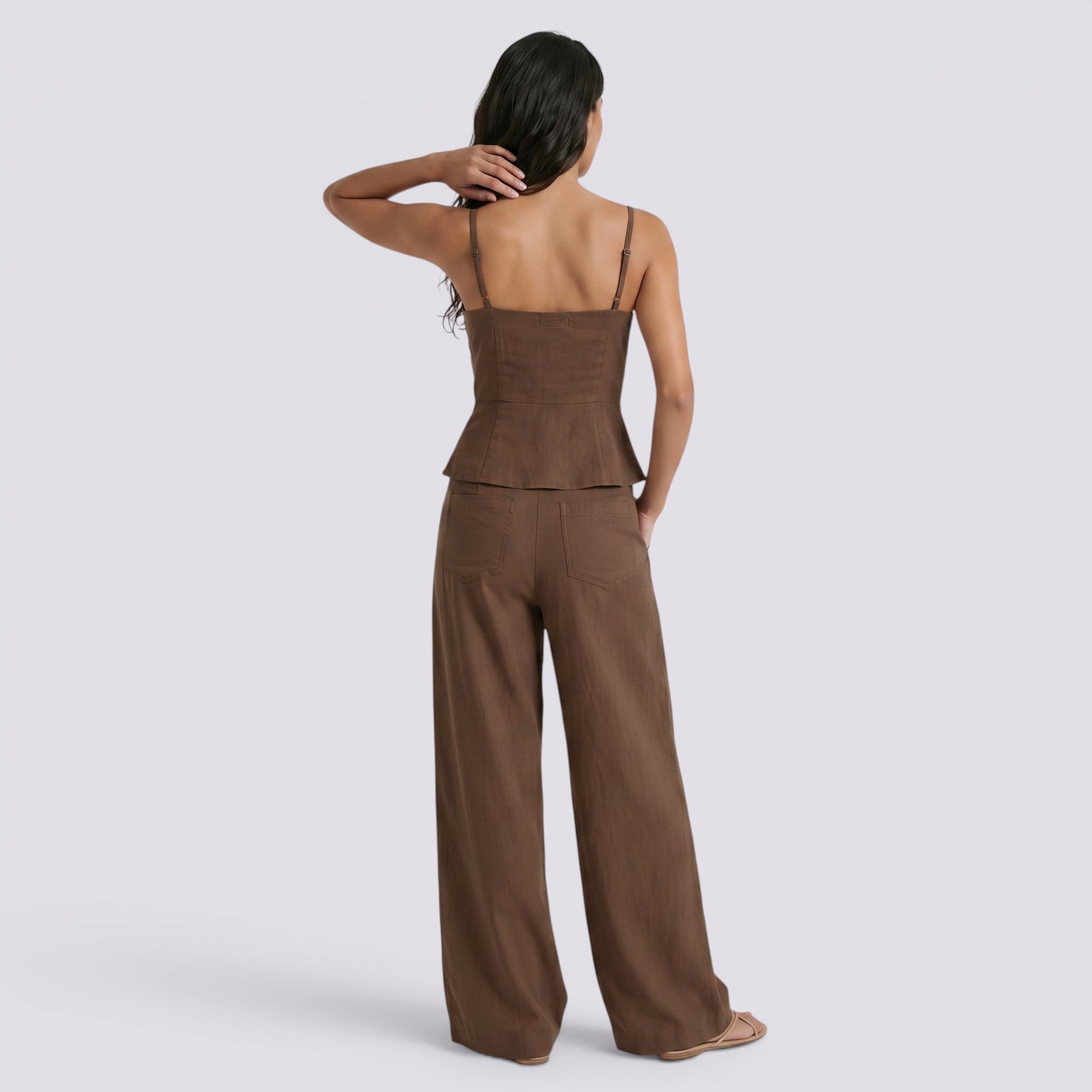 Conjunto Mujer Top Tirantes Cintura Alta