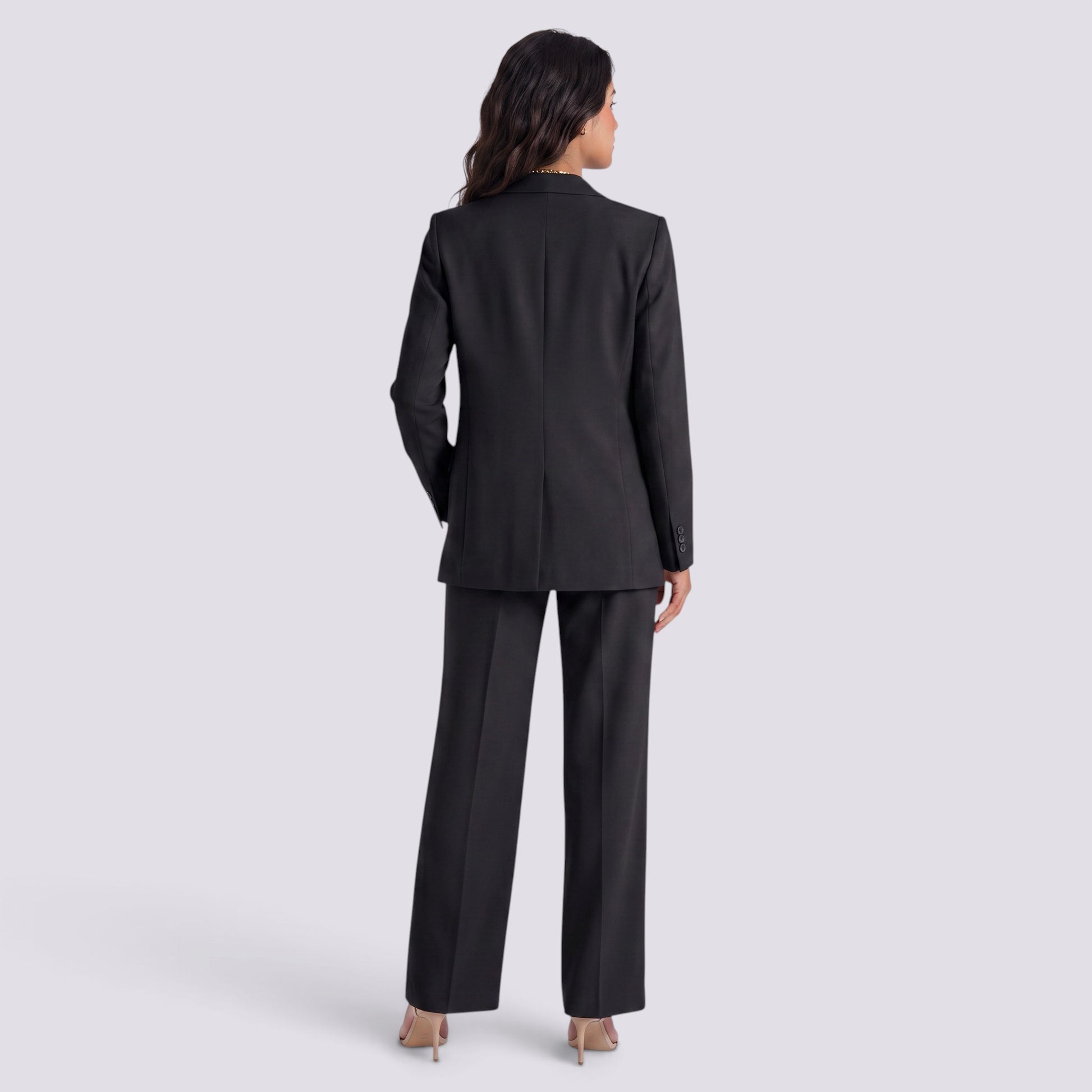 Blazer Mujer Entallado Costuras Decorativas