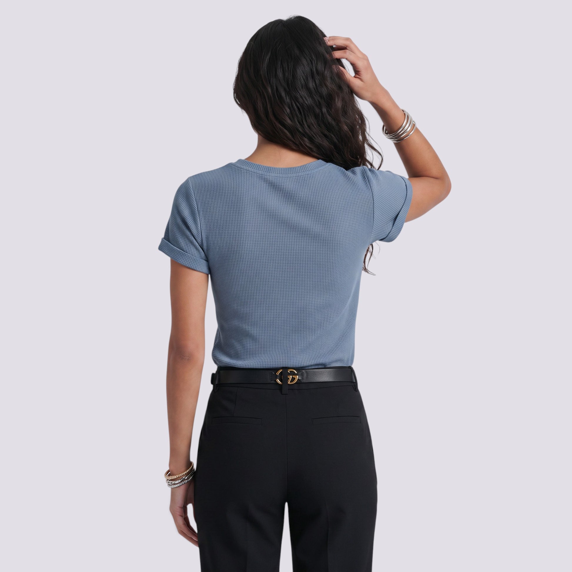 Camiseta Mujer Manga Corta con Encaje