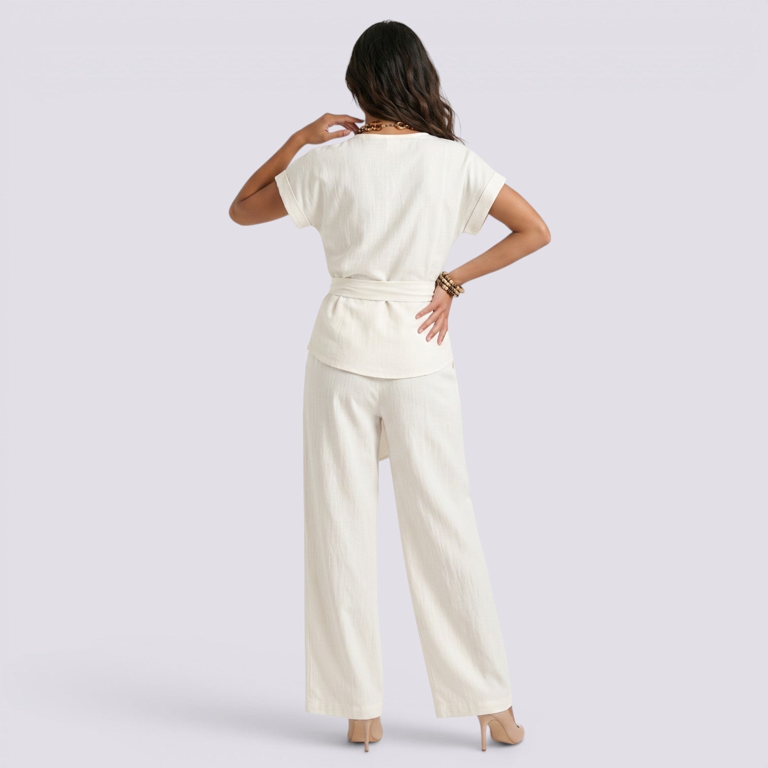 Conjunto Mujer Pantalón Ancho Elegante Verano
