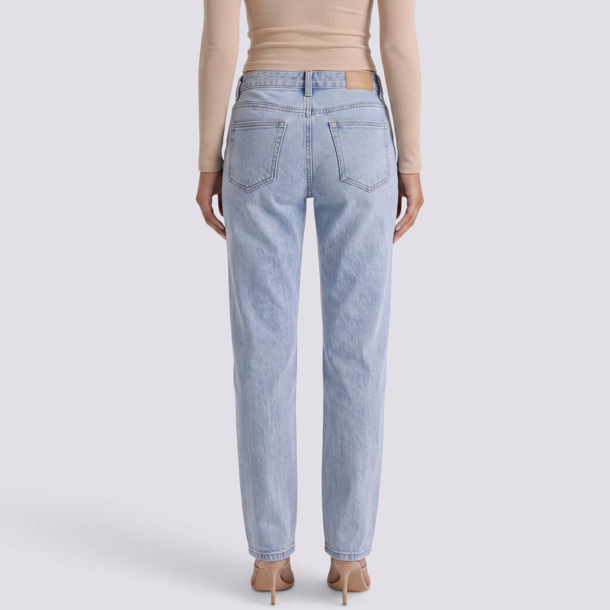 Pantalones Vaqueros Mujer Rectos Tiro Bajo