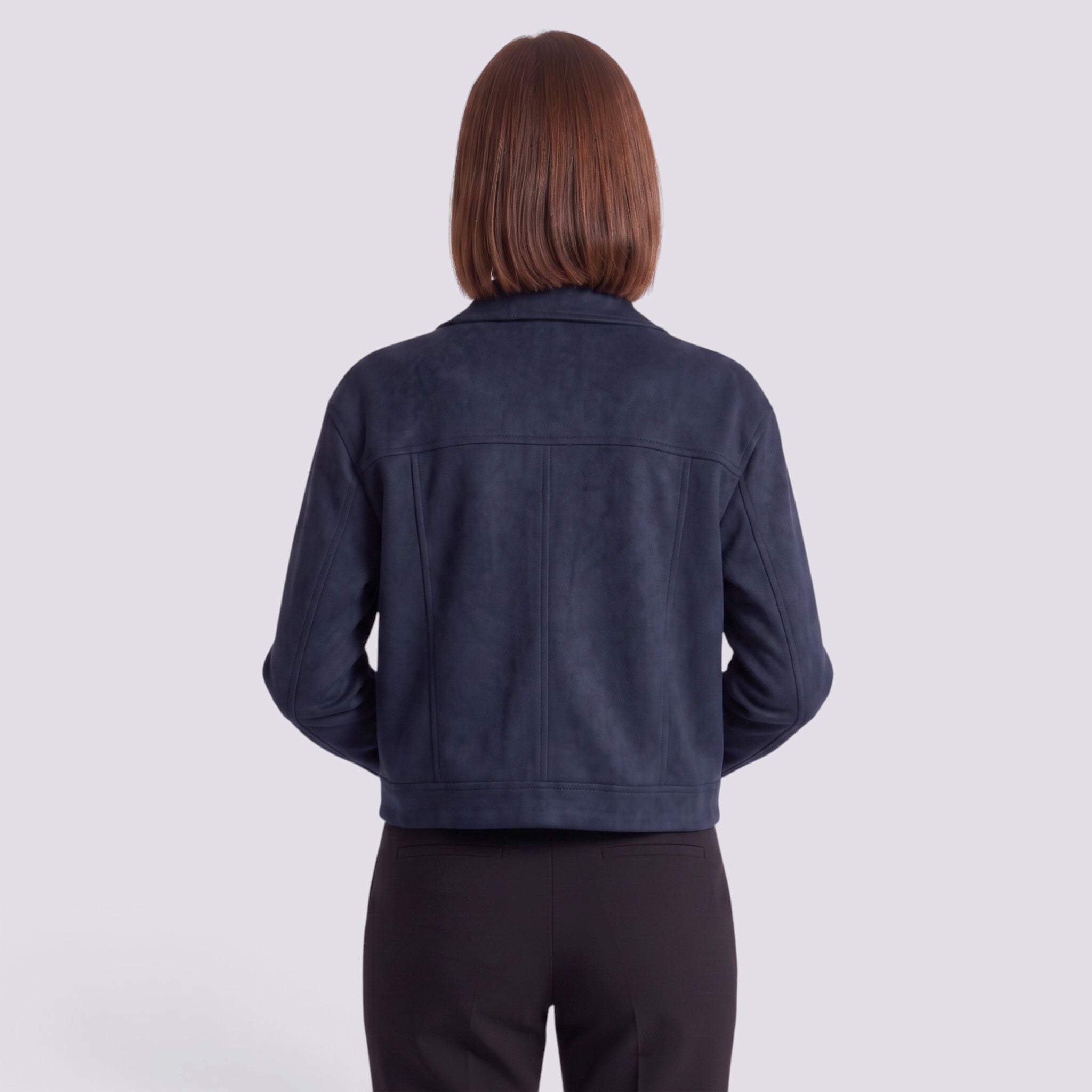 Chaqueta Corta Mujer Efecto Ante