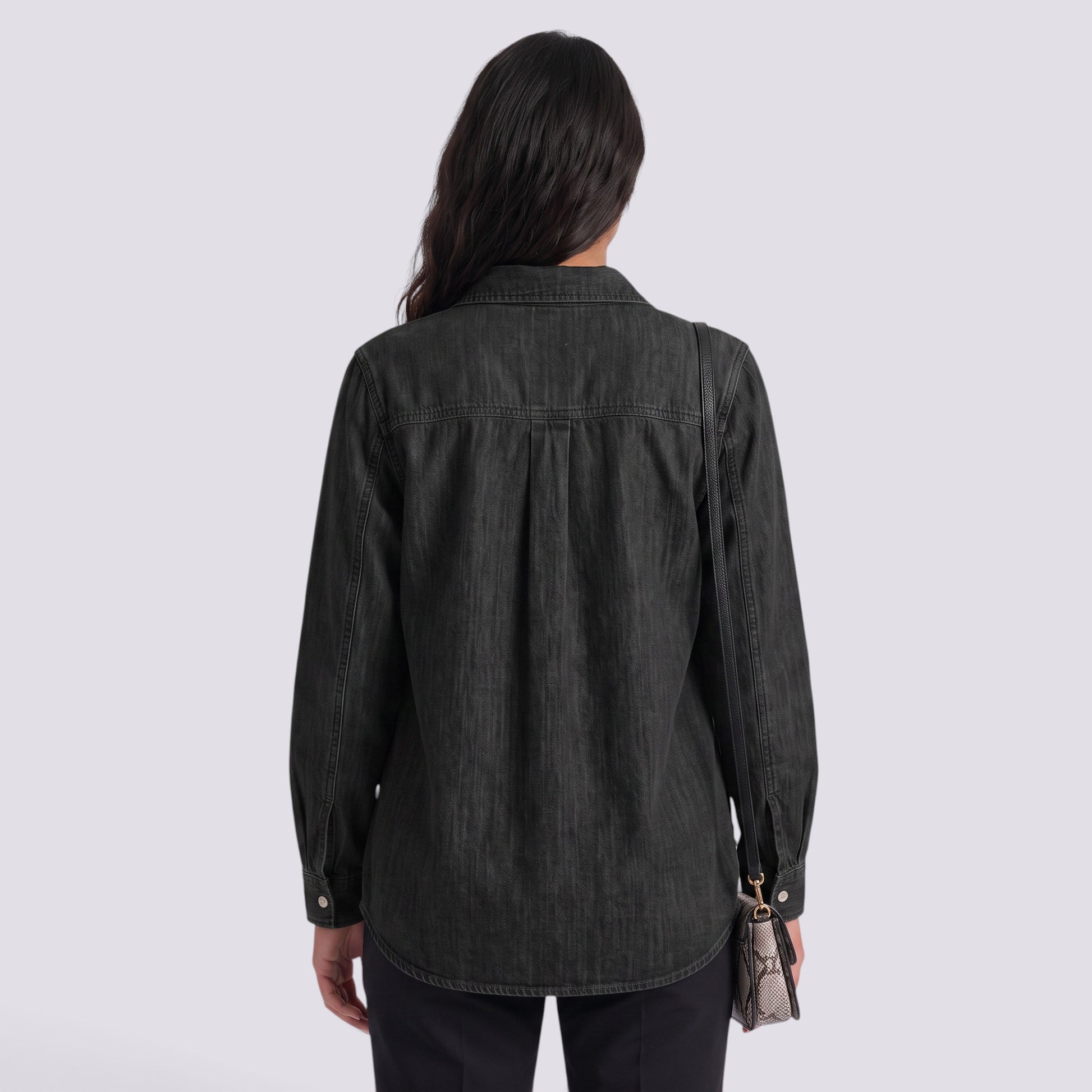 Chaqueta Mujer Vaquera Corte Holgado Doble Bolsillo