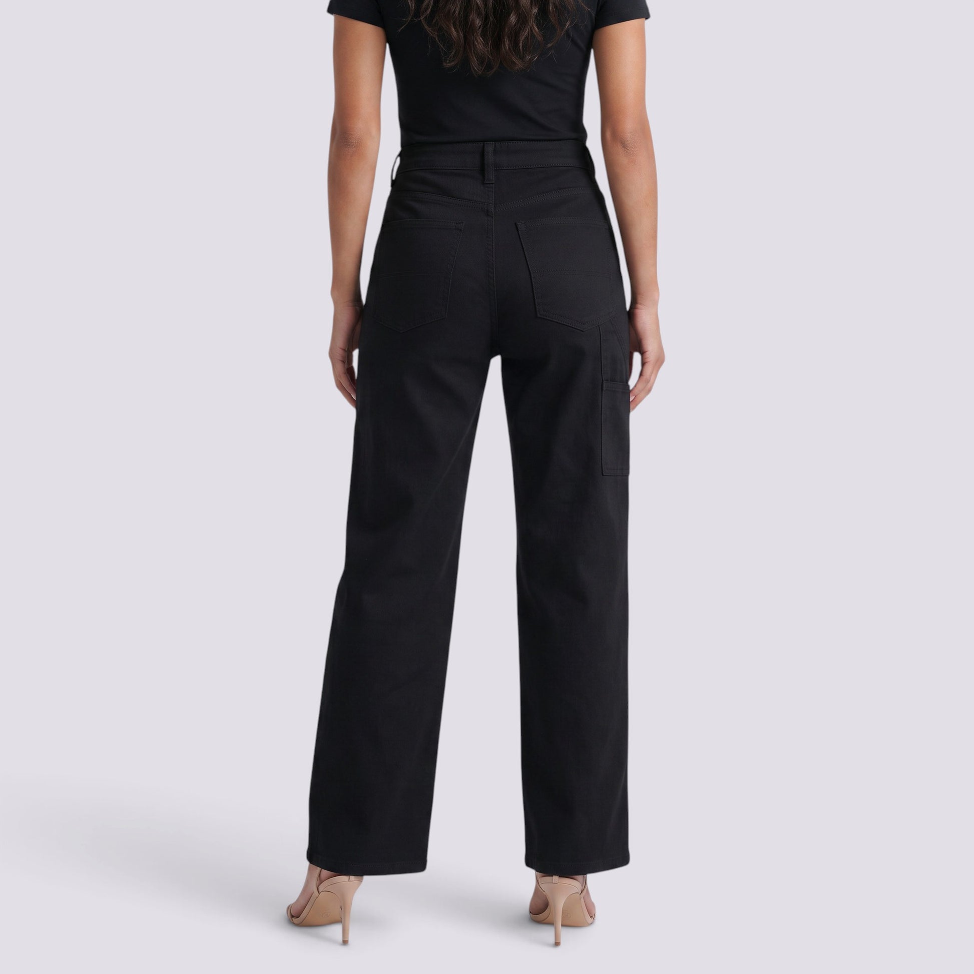 Pantalón Recto Mujer Cintura Alta Holgado