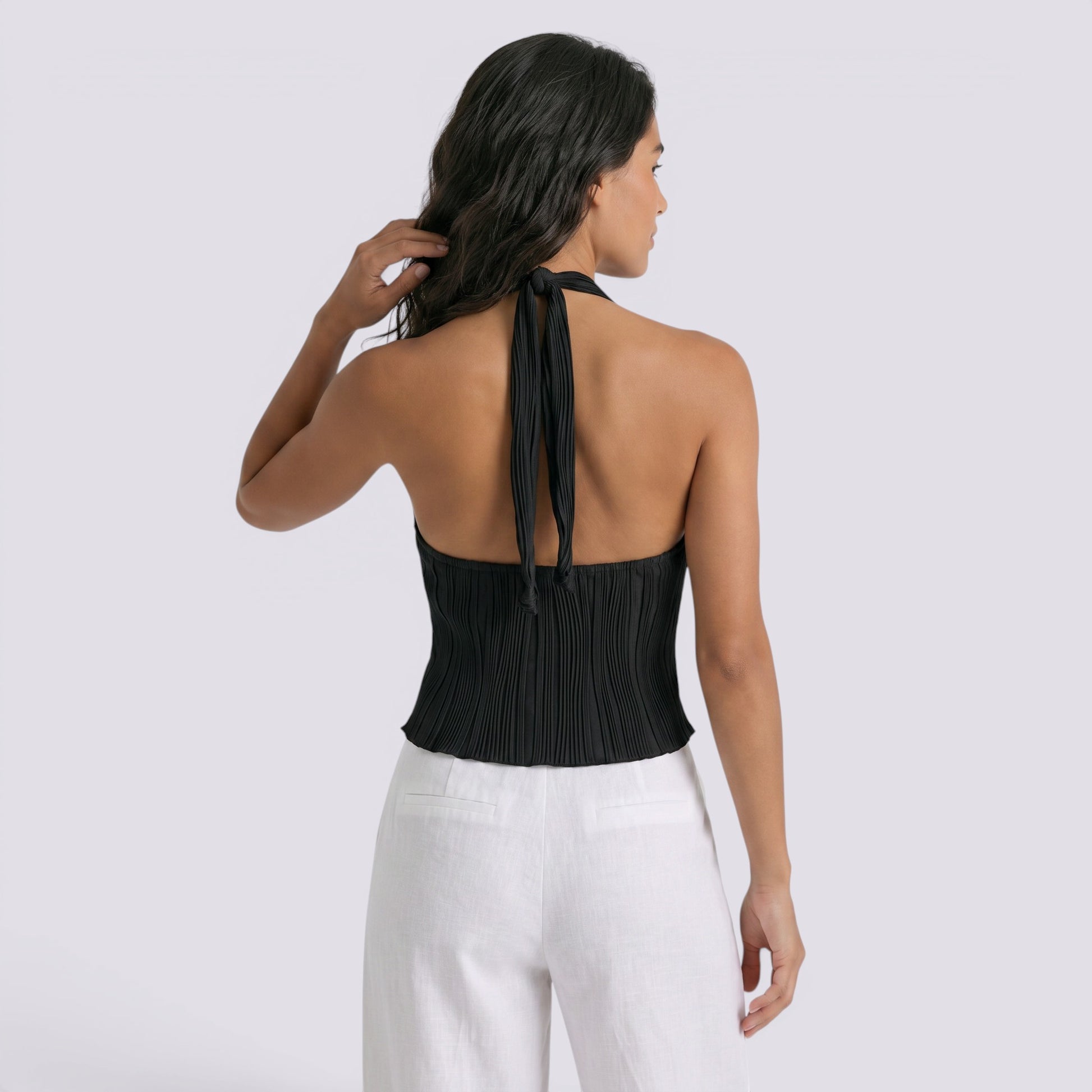 Top Halter Cuello Mujer Espalda Descubierta