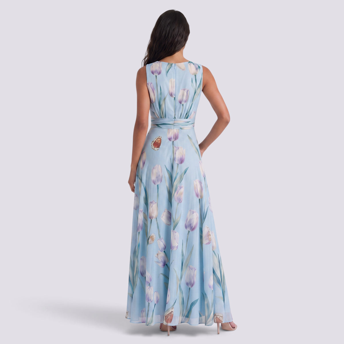Vestido Largo Fiesta Floral Estampado