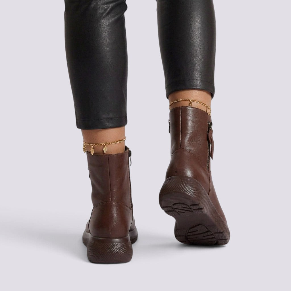 Botines Camperos Mujer con Flecos Planos