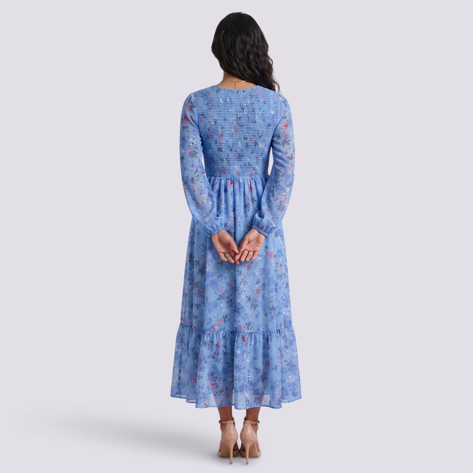 Vestido Casual Mujer Cuello Redondo