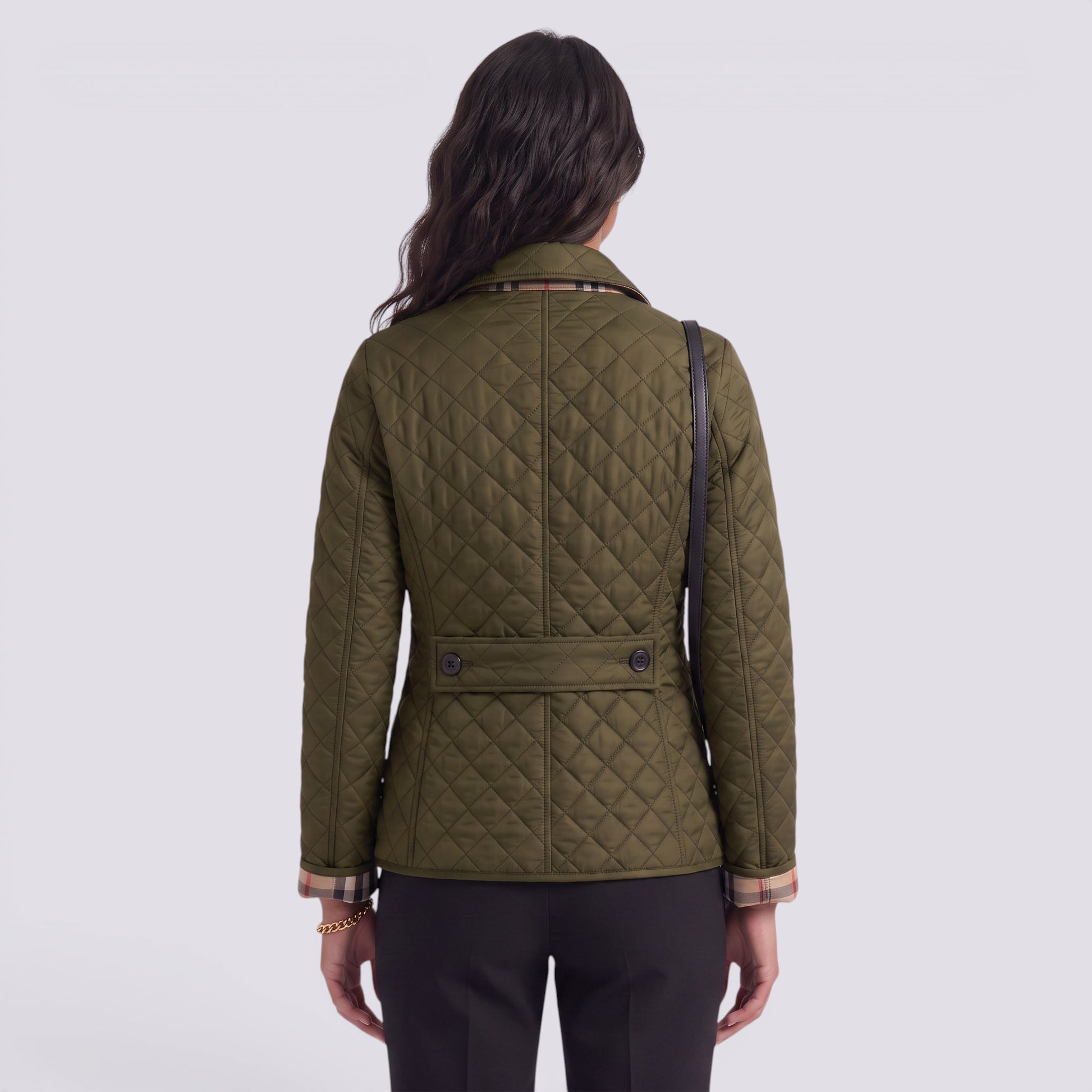 Chaqueta Acolchada Mujer Elegante con Solapa