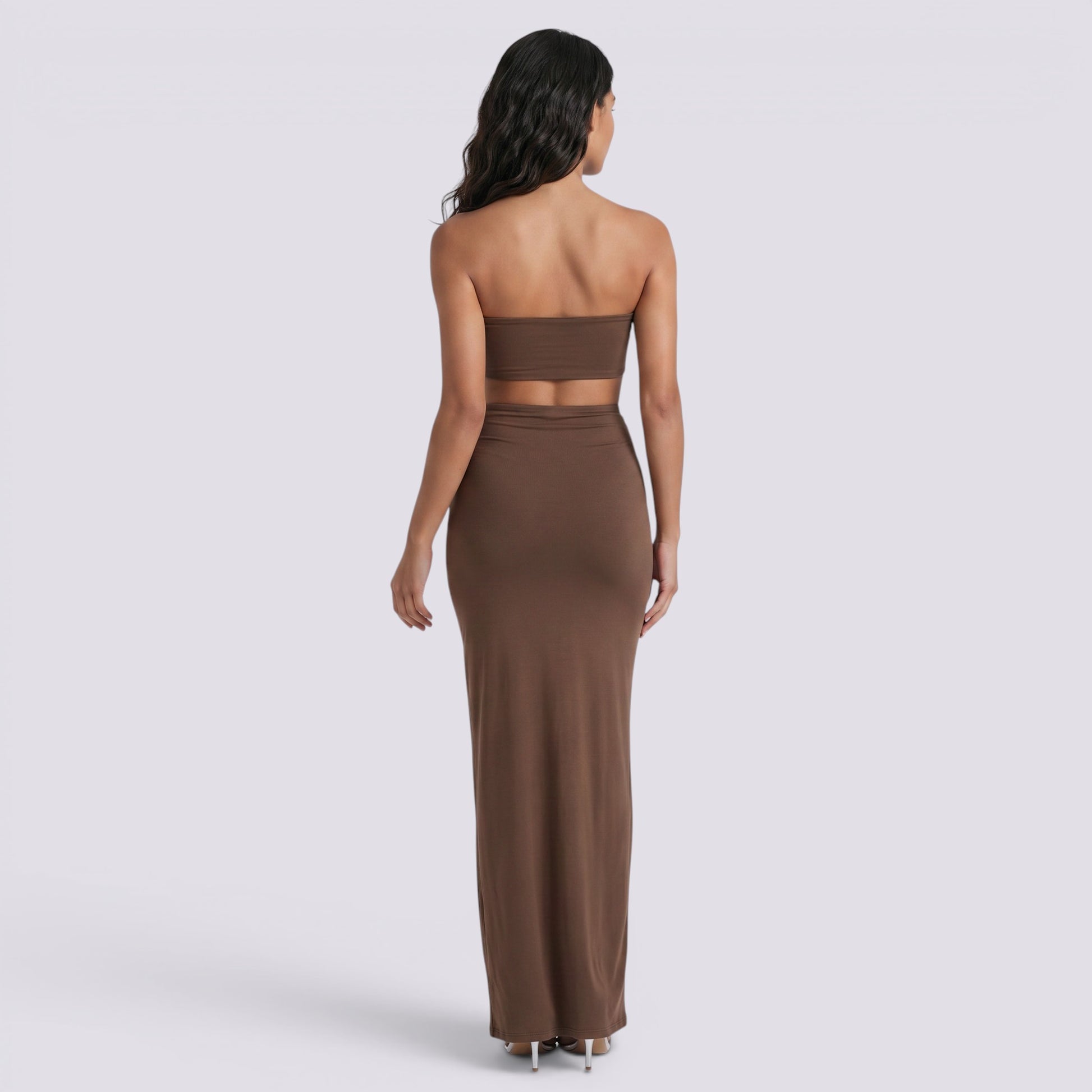 Conjunto Mujer Falda Larga Elegante