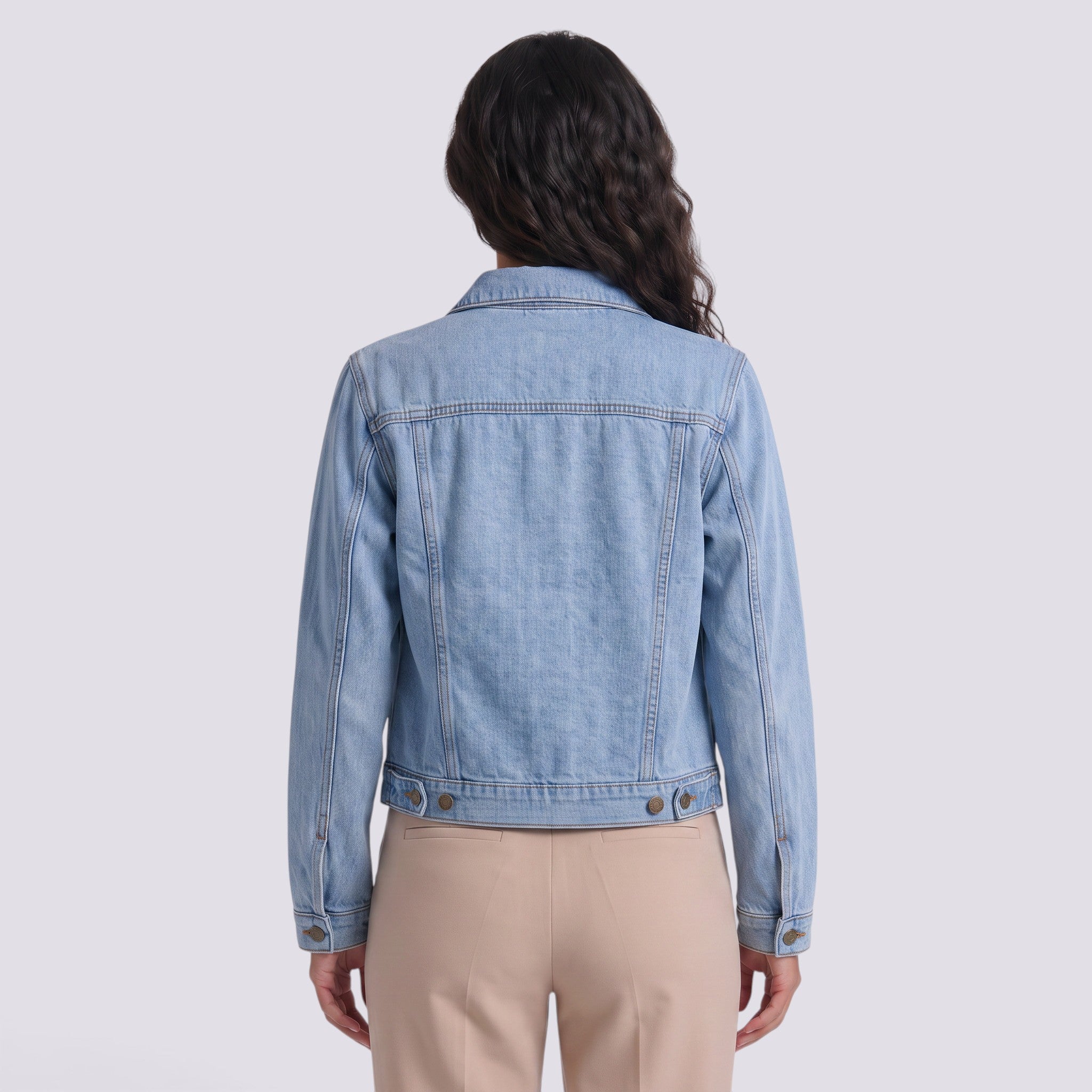 Chaqueta Vaquera Mujer Corte Recto Clásica