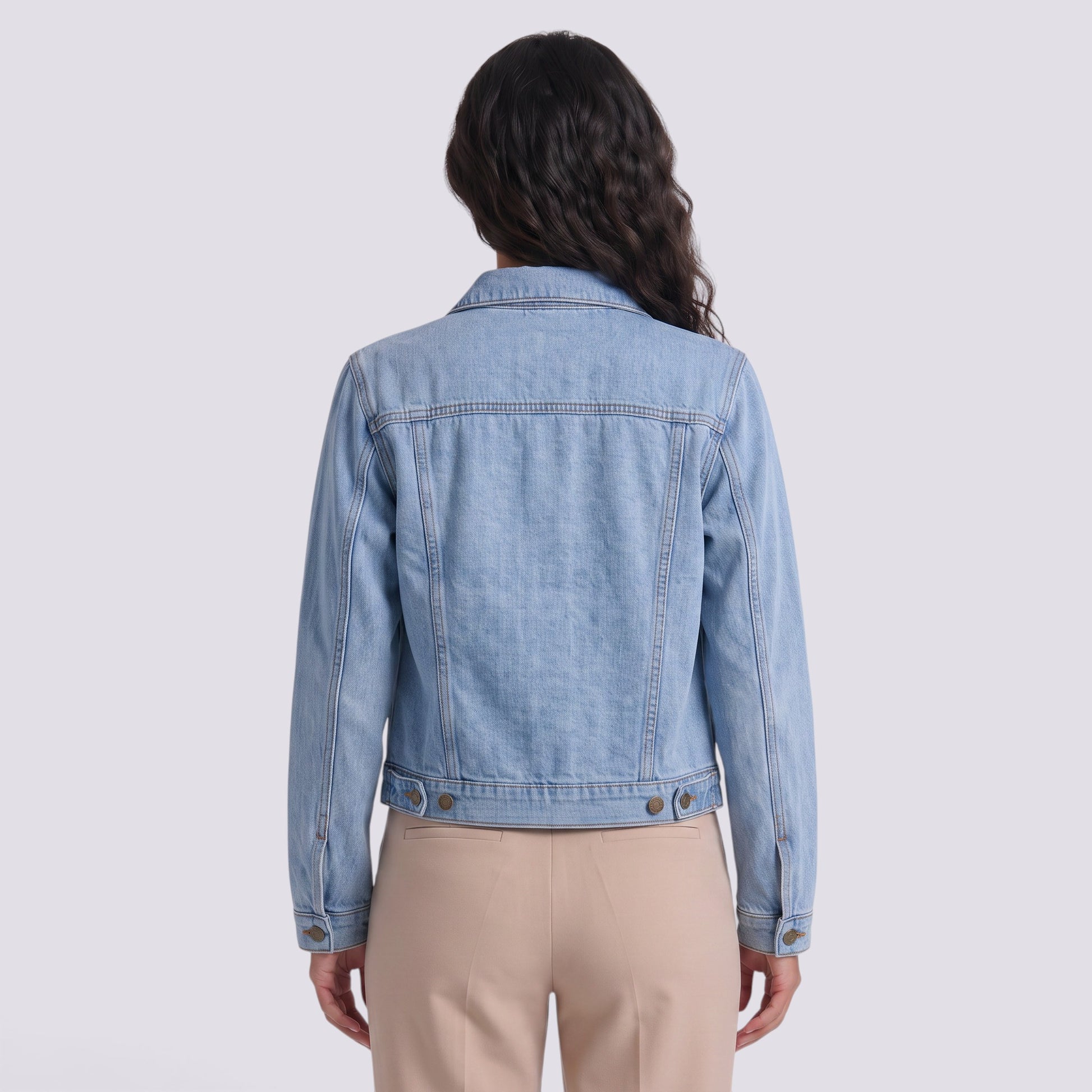 Chaqueta Vaquera Mujer Corte Recto Clásica