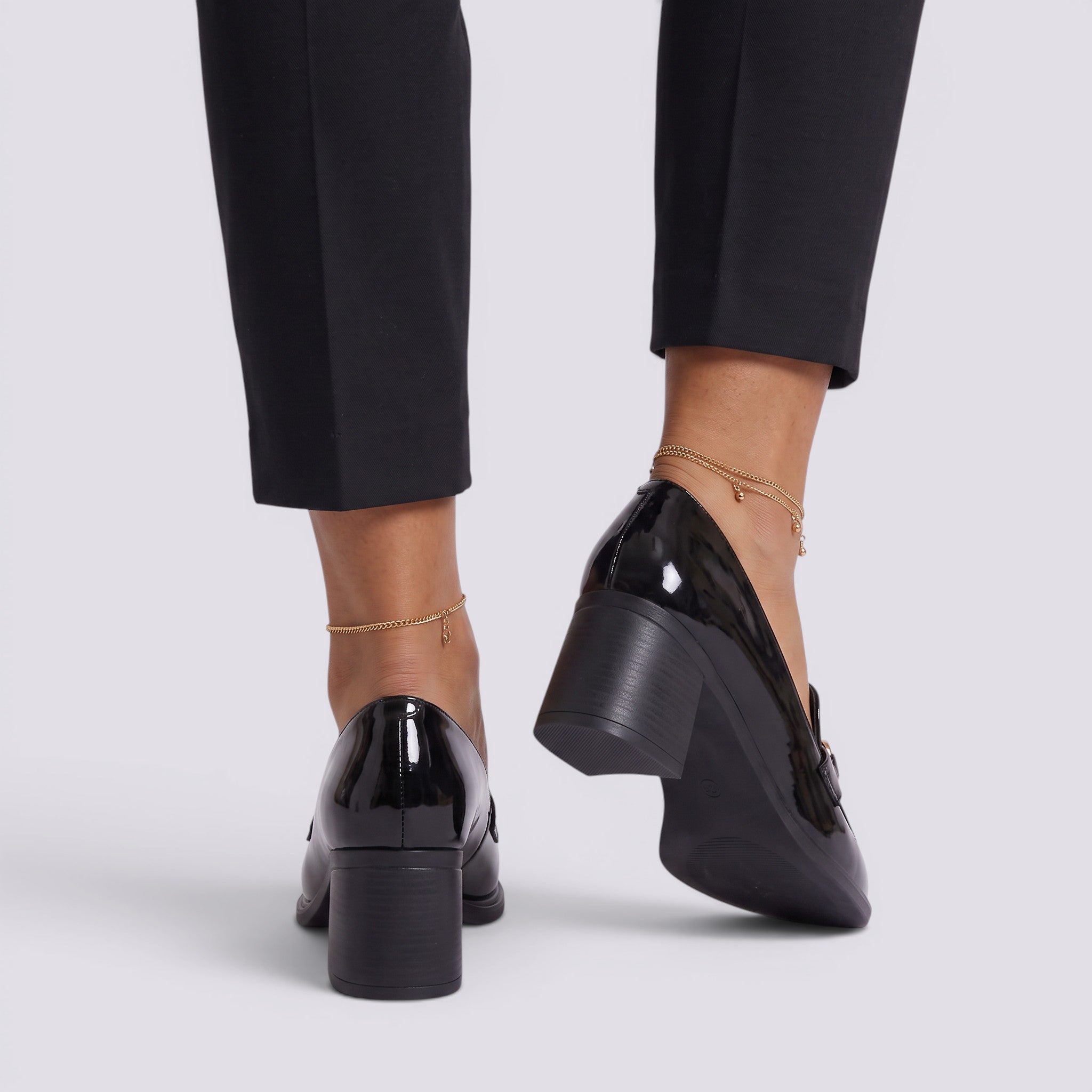 Zapatos Mocasín Mujer con Tacón Elegante