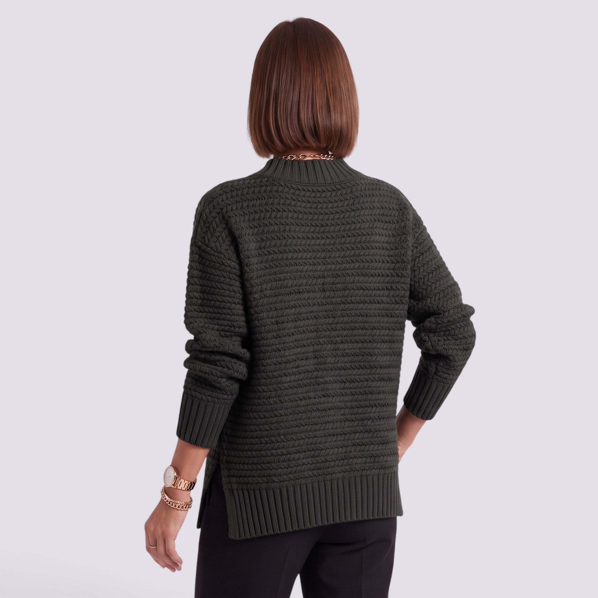 Jersey Mujer de Punto Cuello Alto