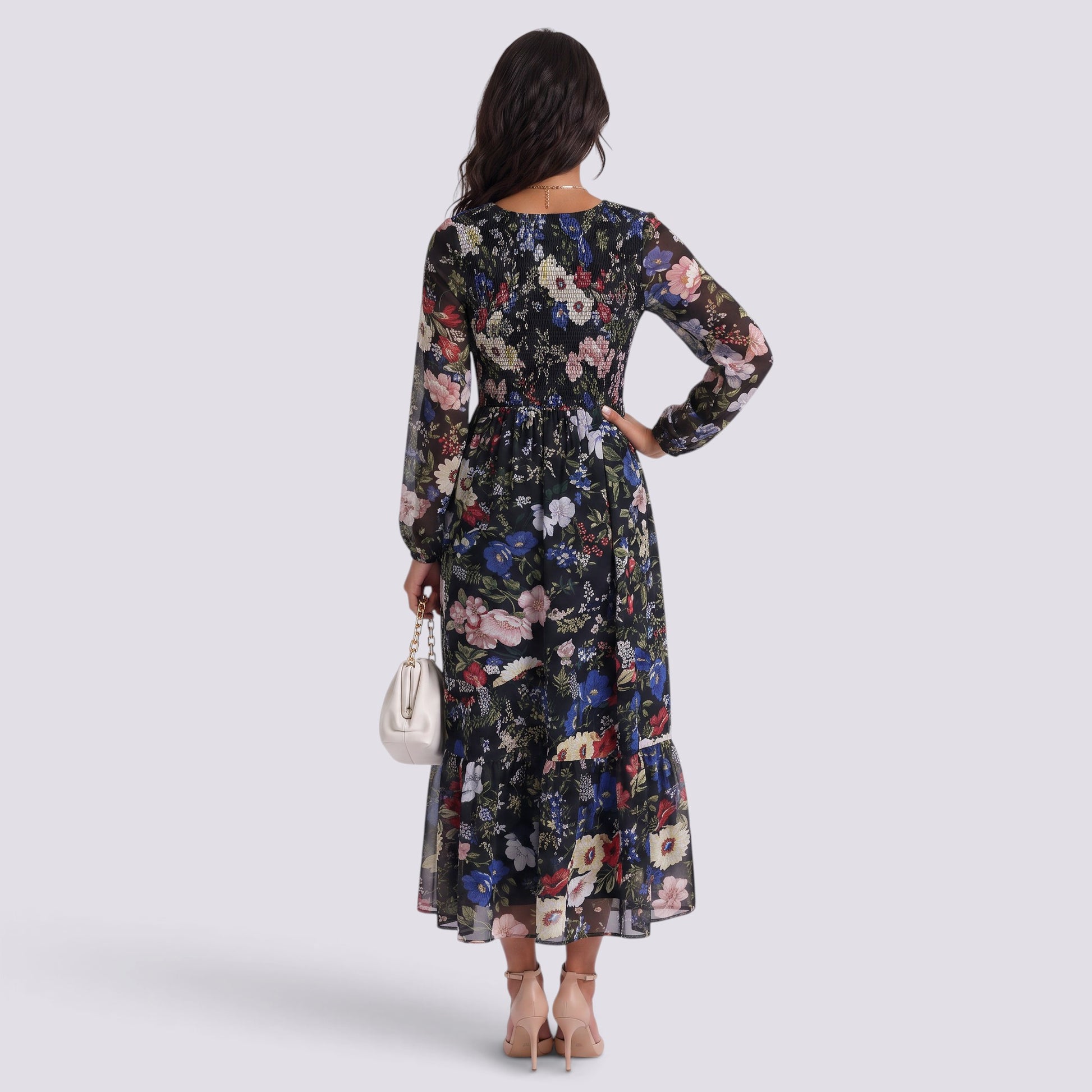 Vestido Casual Mujer Cuello Redondo