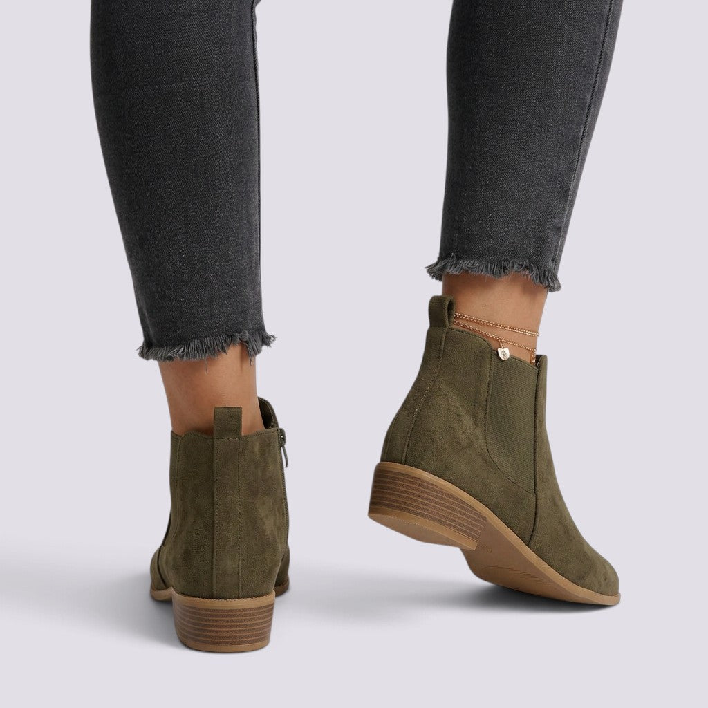 Zapatos de Salón Mujer Tacón Grueso Punta Fina
