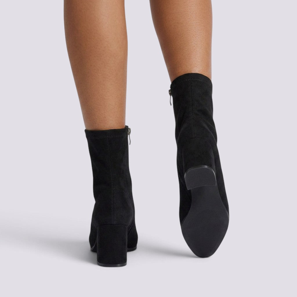 Botines Mujer Tacón Alto Forro Cálido