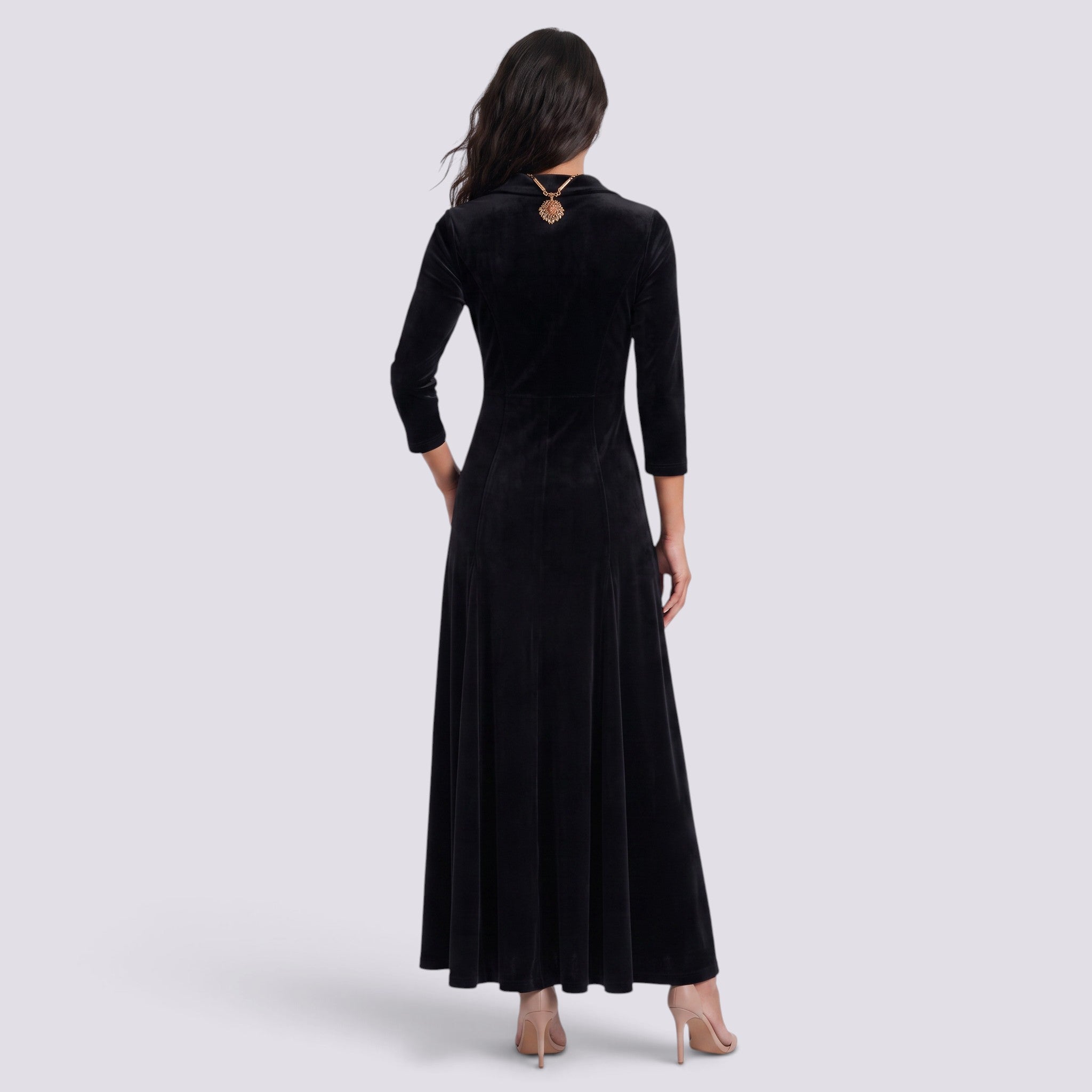 Vestido Camisero Largo Mujer