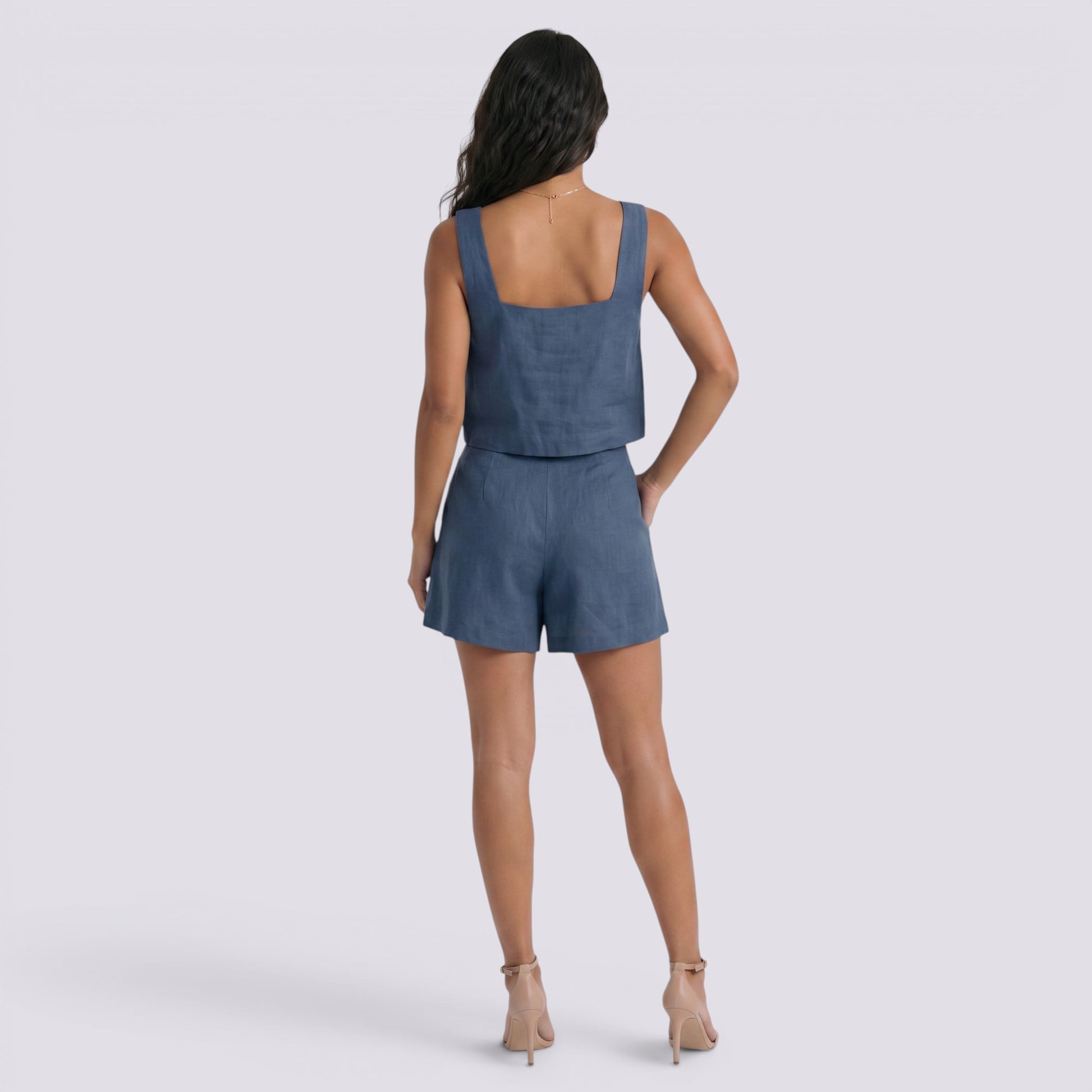 Conjunto de Lino Short y Top Mujer