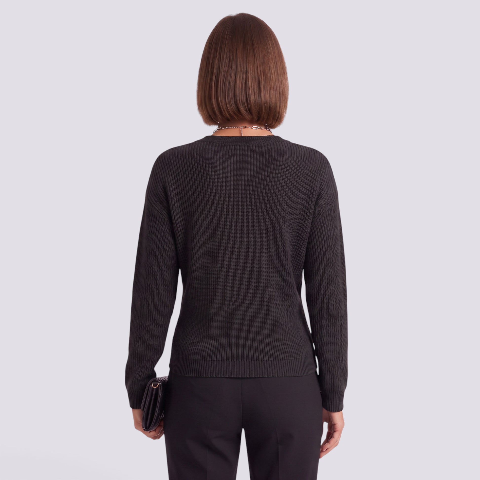 Jersey Mujer Punto Cuello Pico Cruzado