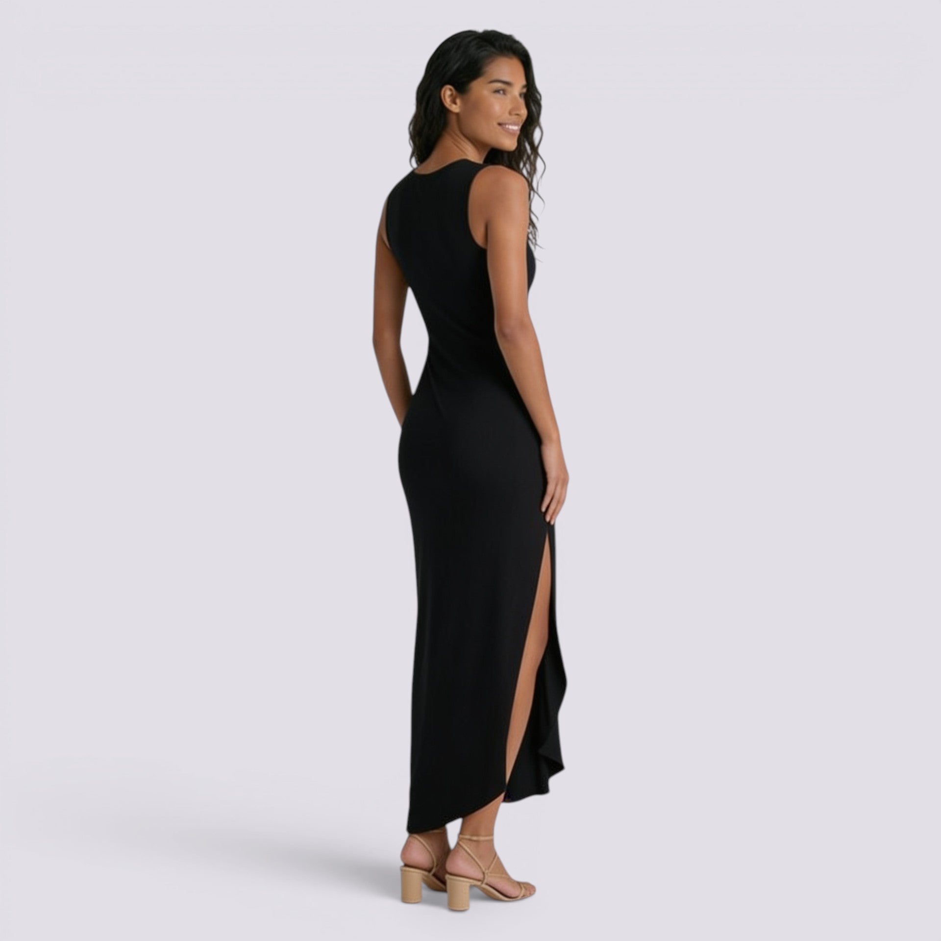 Vestido Largo Asimétrico Mujer
