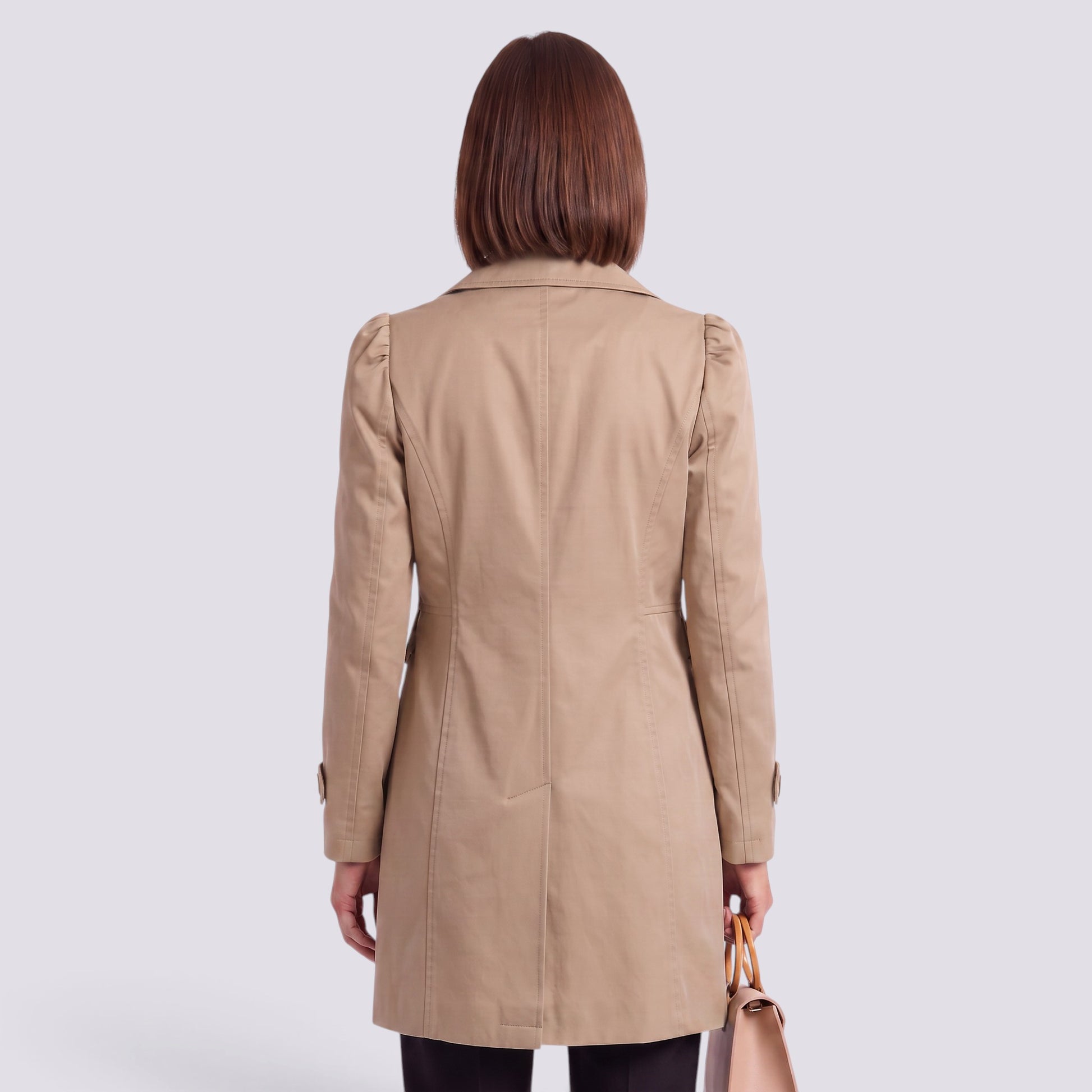 Gabardina Mujer Larga Entallada Elegante