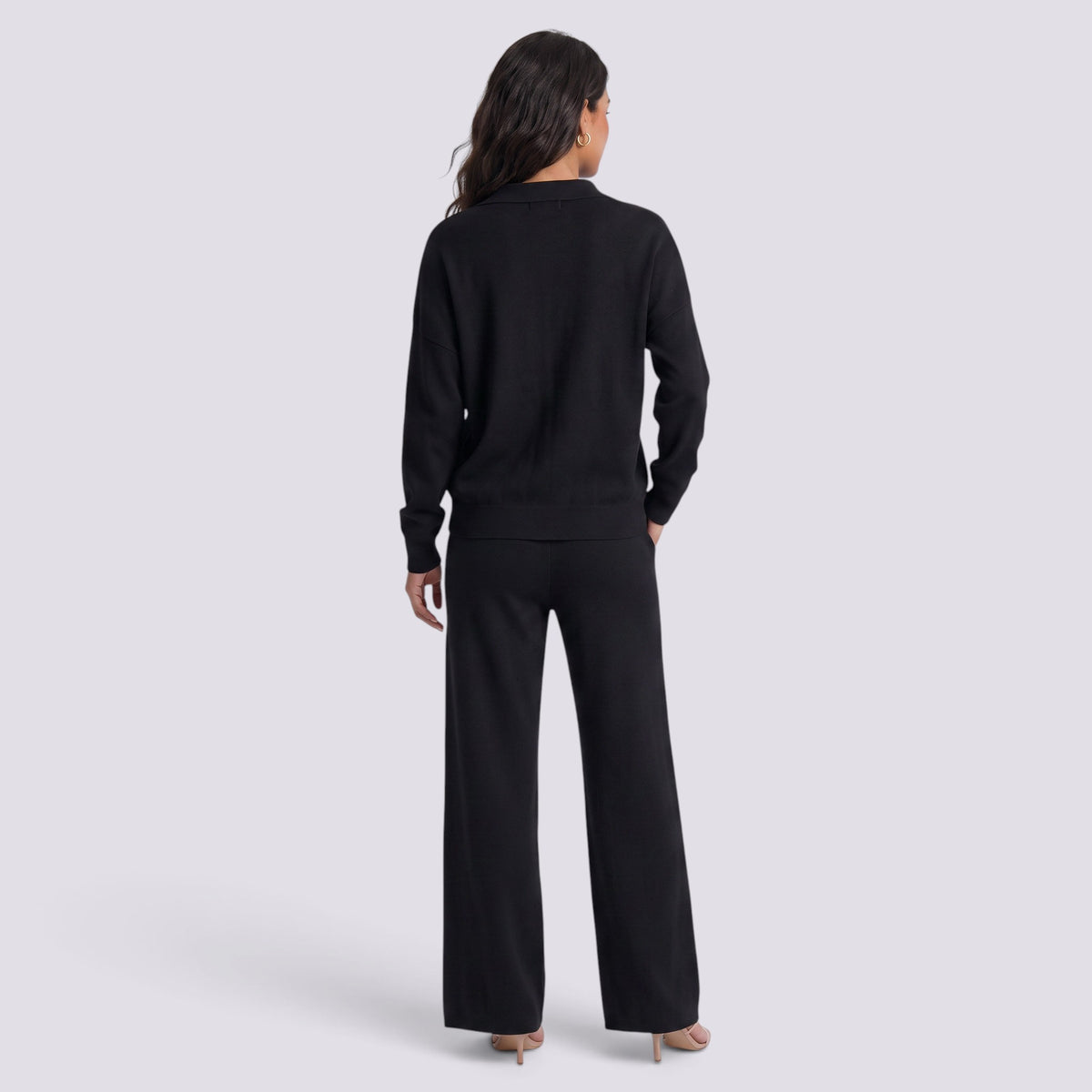 Conjunto Punto Mujer Polo Pantalón Ancho