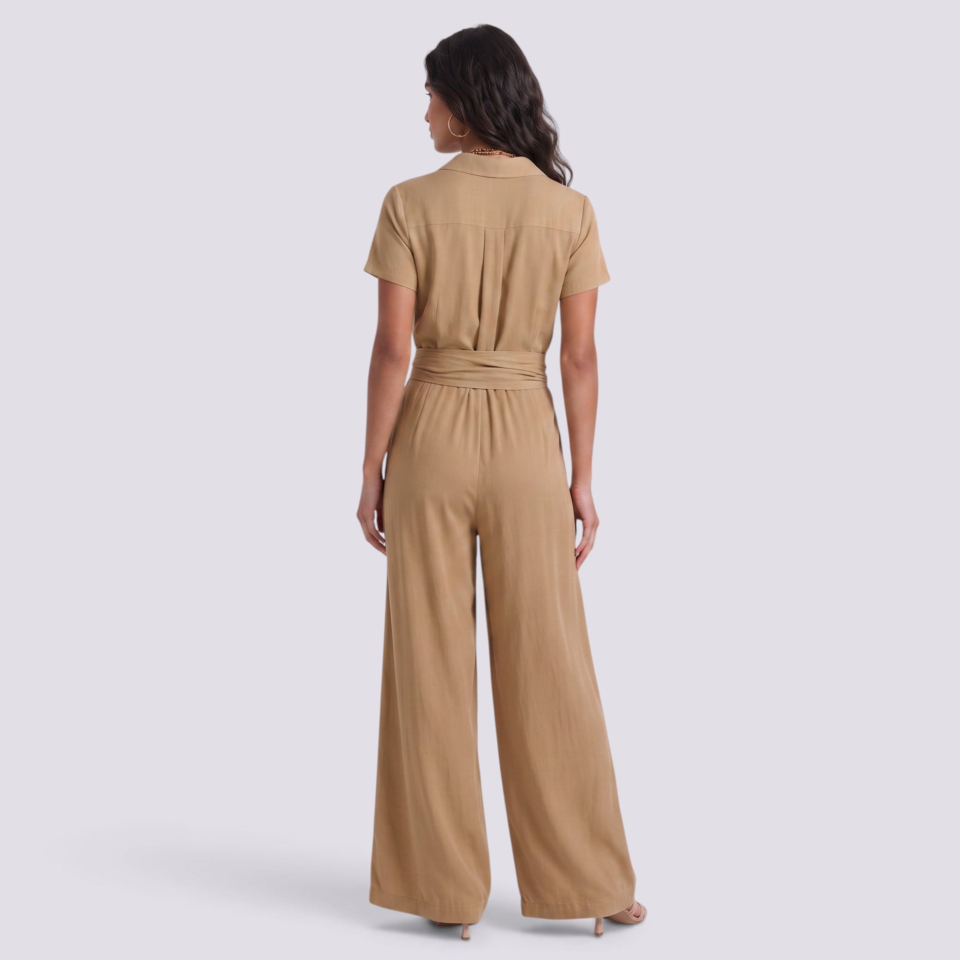 Conjunto Mujer Camisa Pantalón Cintura Alta Mujer Palazzo