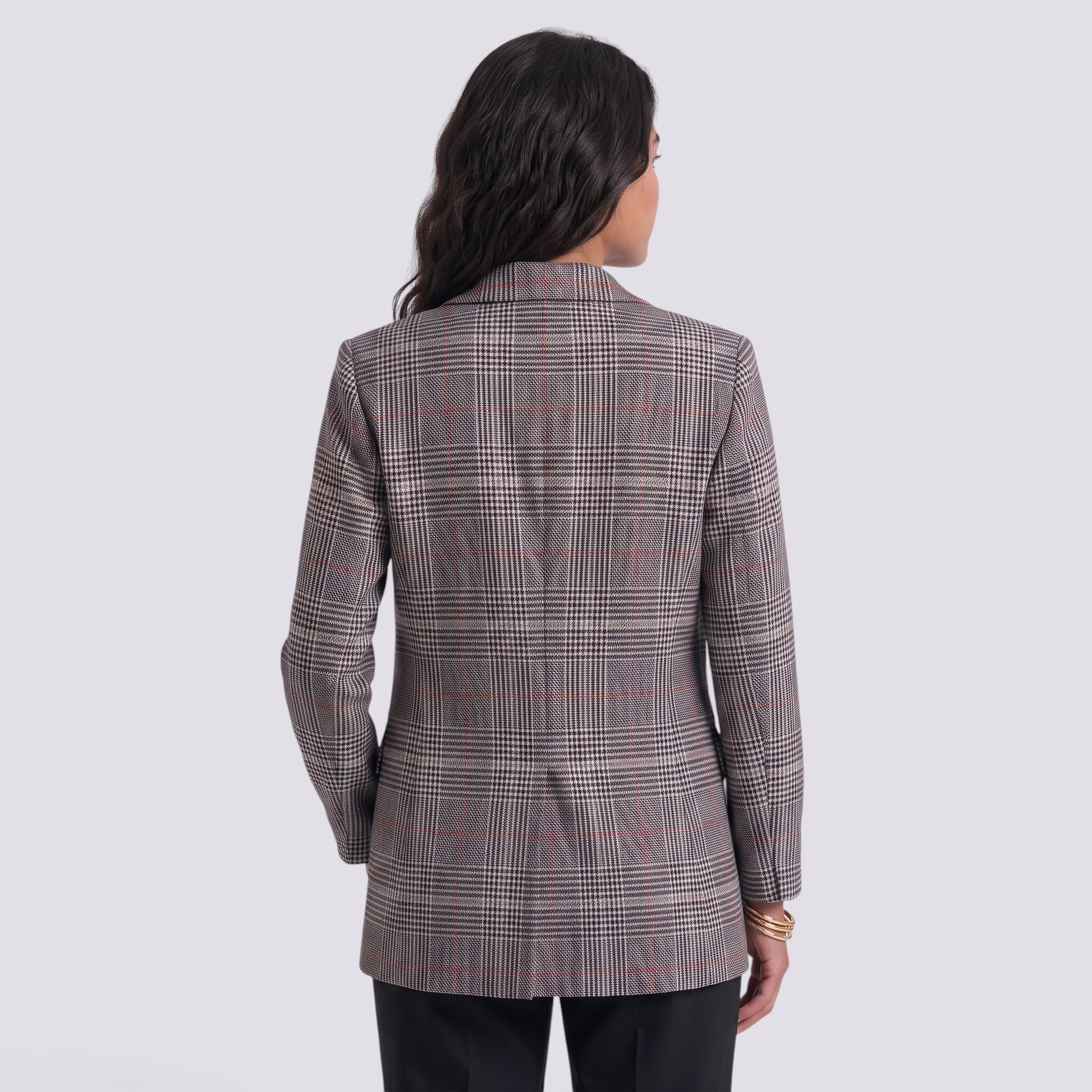 Blazer Mujer Pata de Gallo Oversize