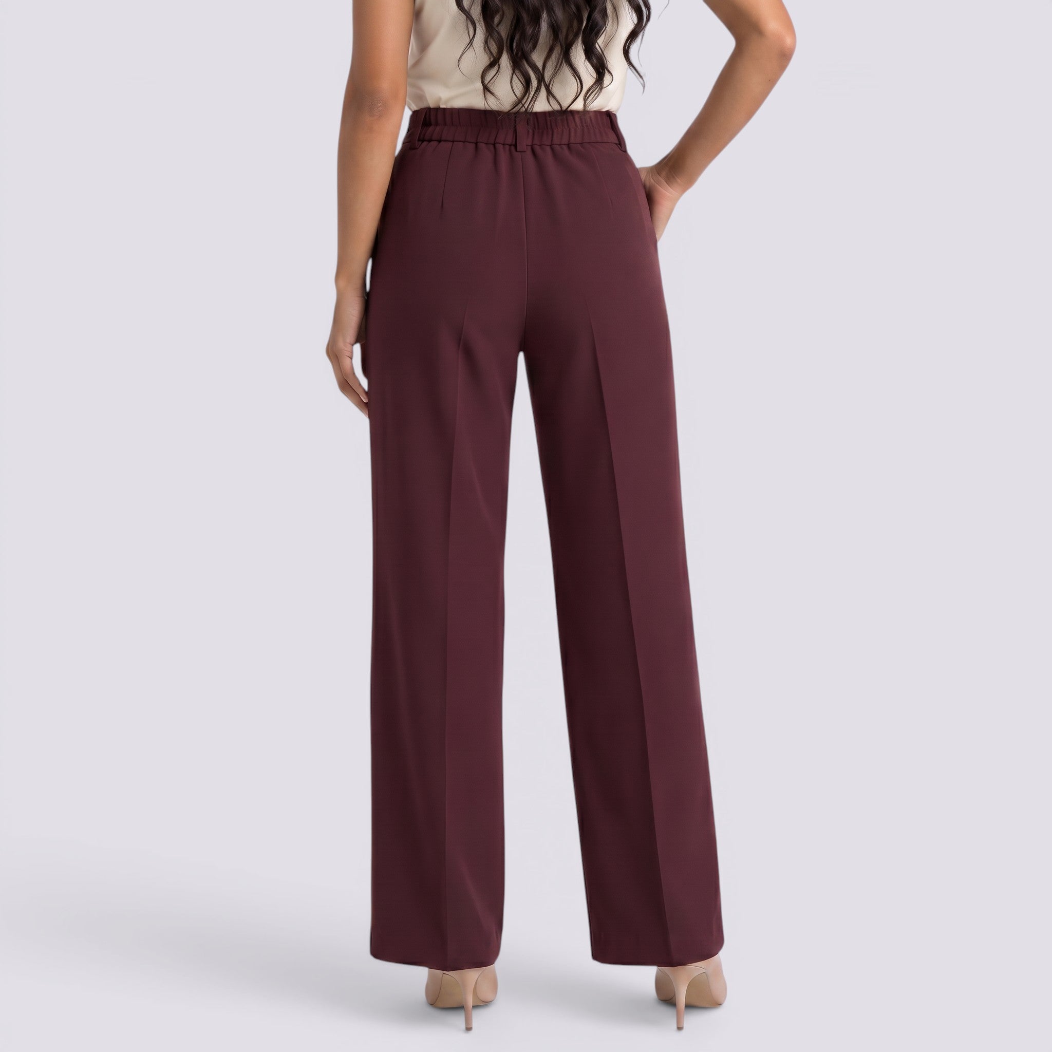 Pantalón de Vestir Mujer Tiro Alto