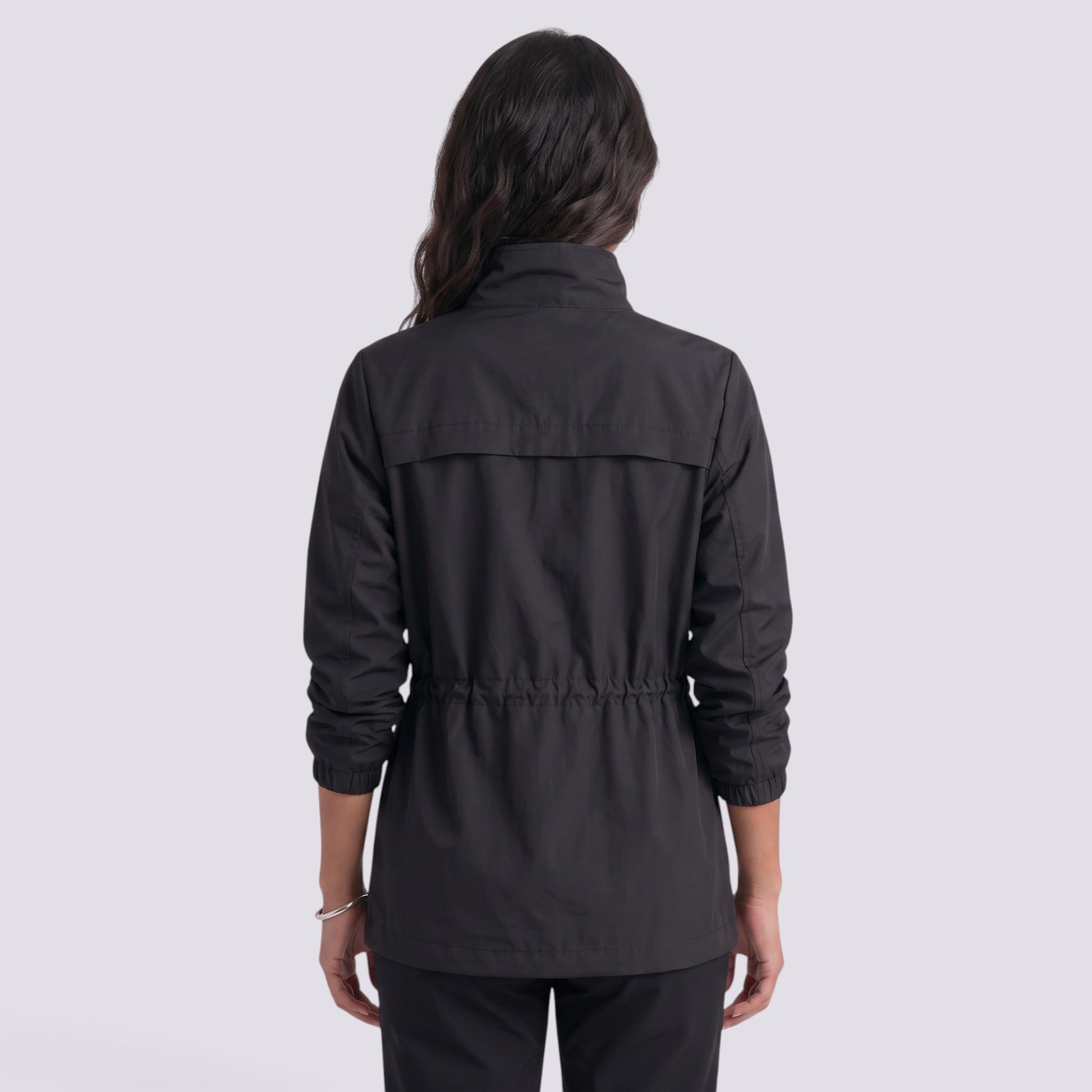 Gabardina Mujer Entallada Elegante Cuello Alto