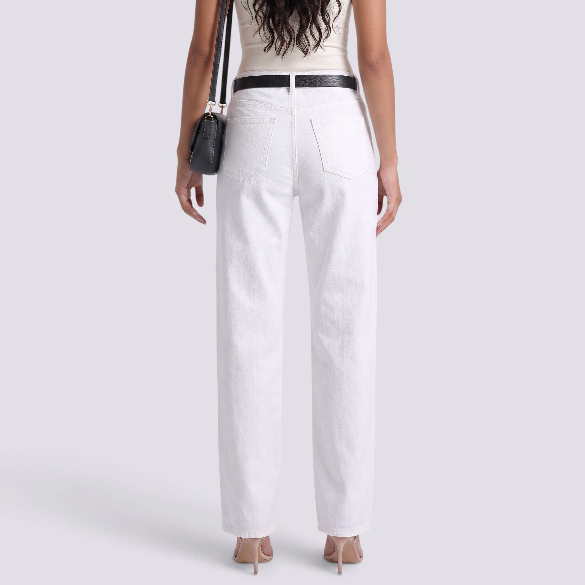 Pantalón Vaquero Mujer Pierna Ancha Cintura Alta