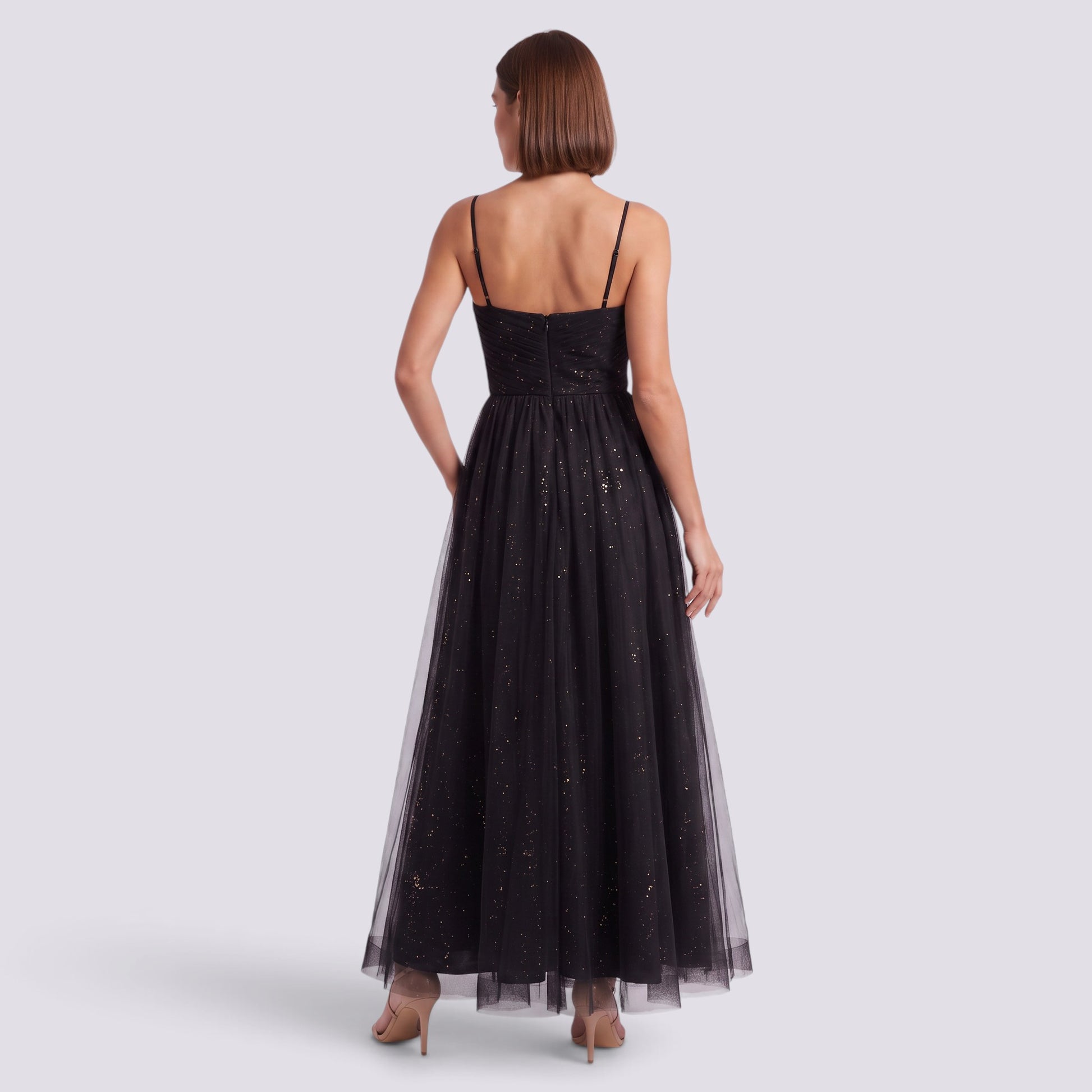 Vestido Largo Fiesta Mujer Sin Mangas Invitada Boda Elegante