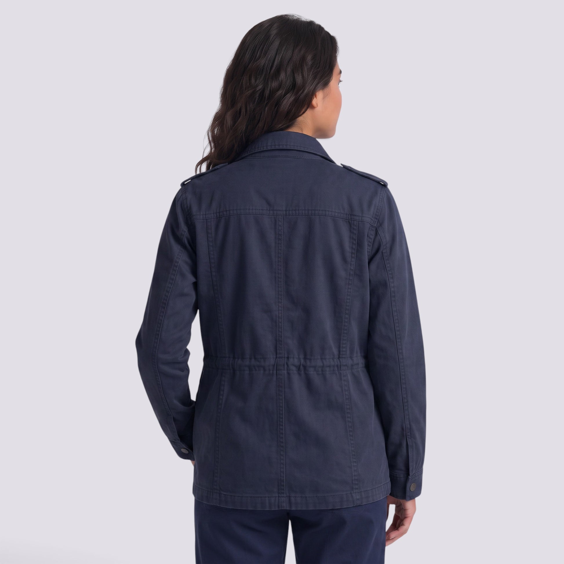 Chaqueta Corta Mujer Solapa y Bolsillos