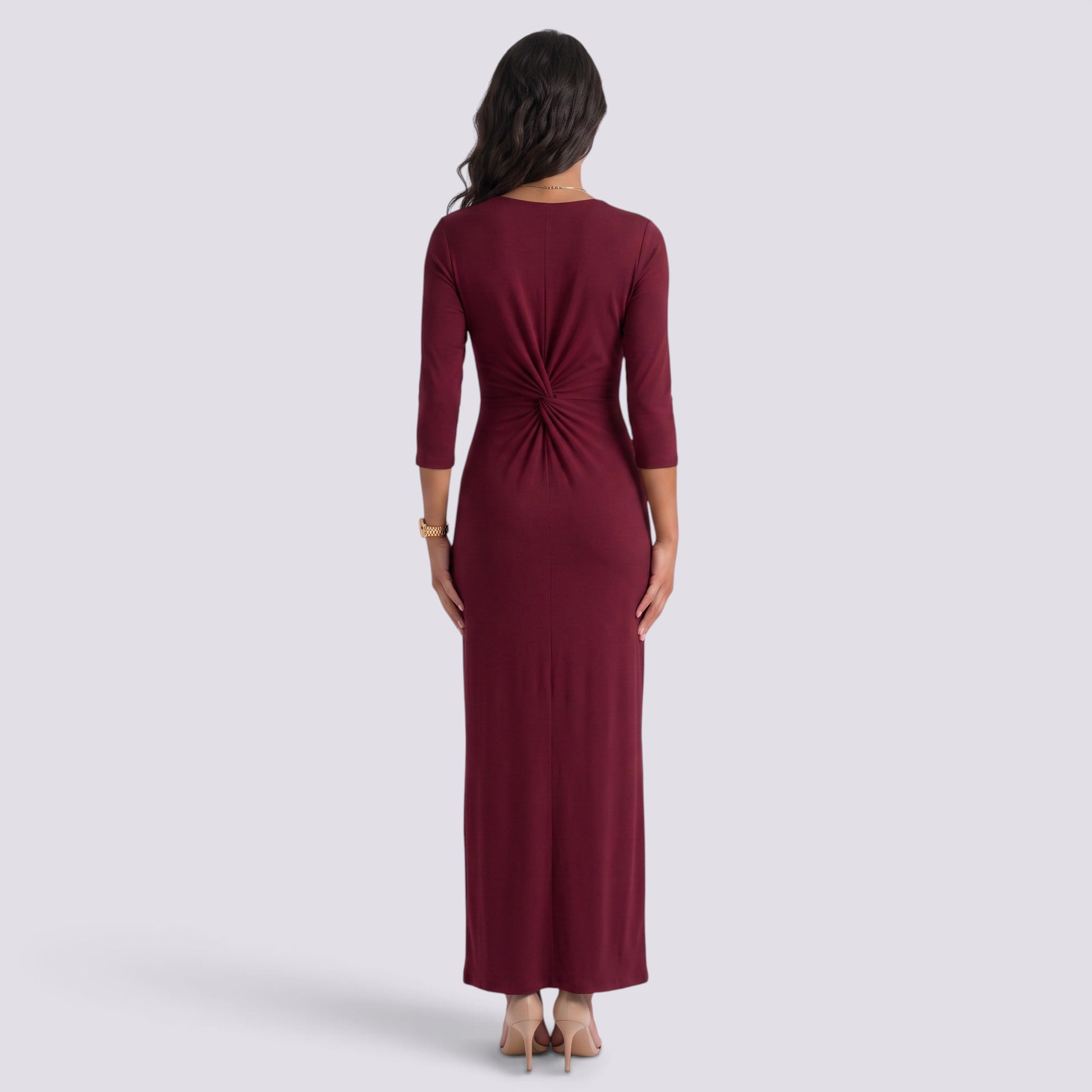 Vestido Largo de Fiesta Mujer Elegante Larga Talle Alto
