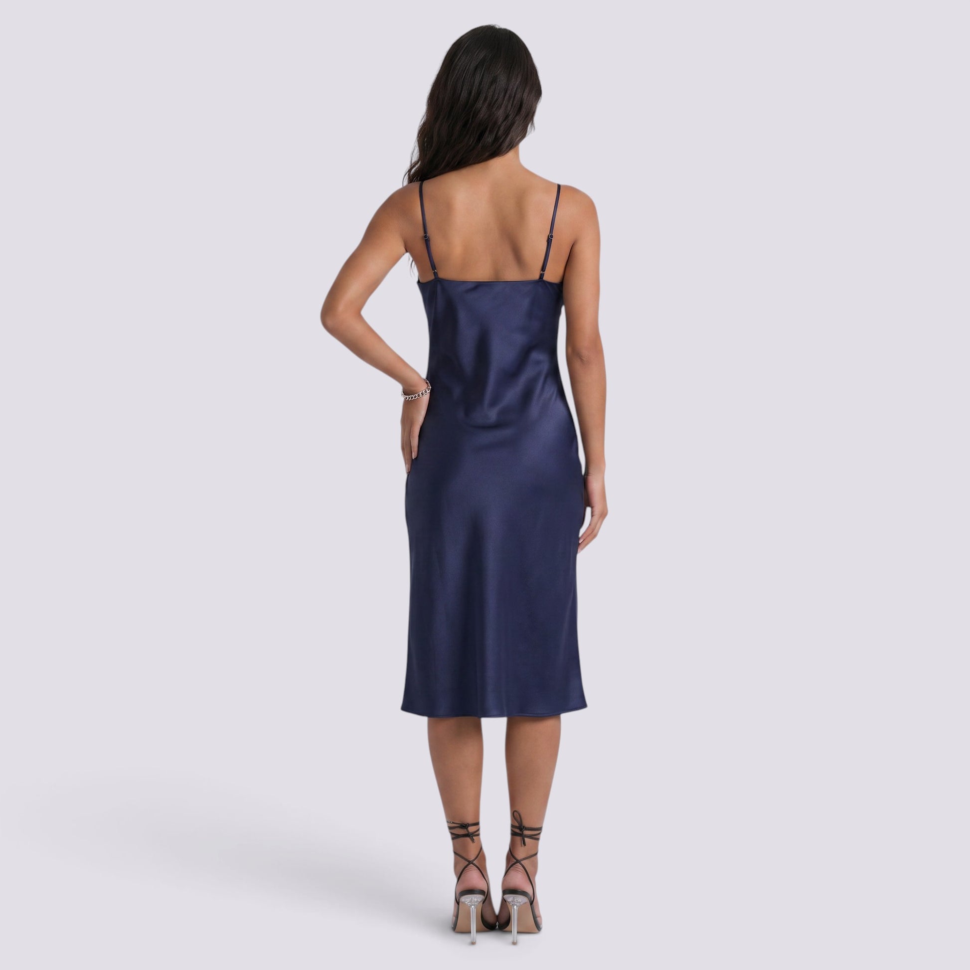 Vestido Midi Mujer Escote V