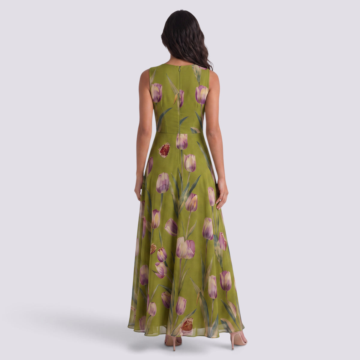 Vestido Largo Fiesta Floral Estampado