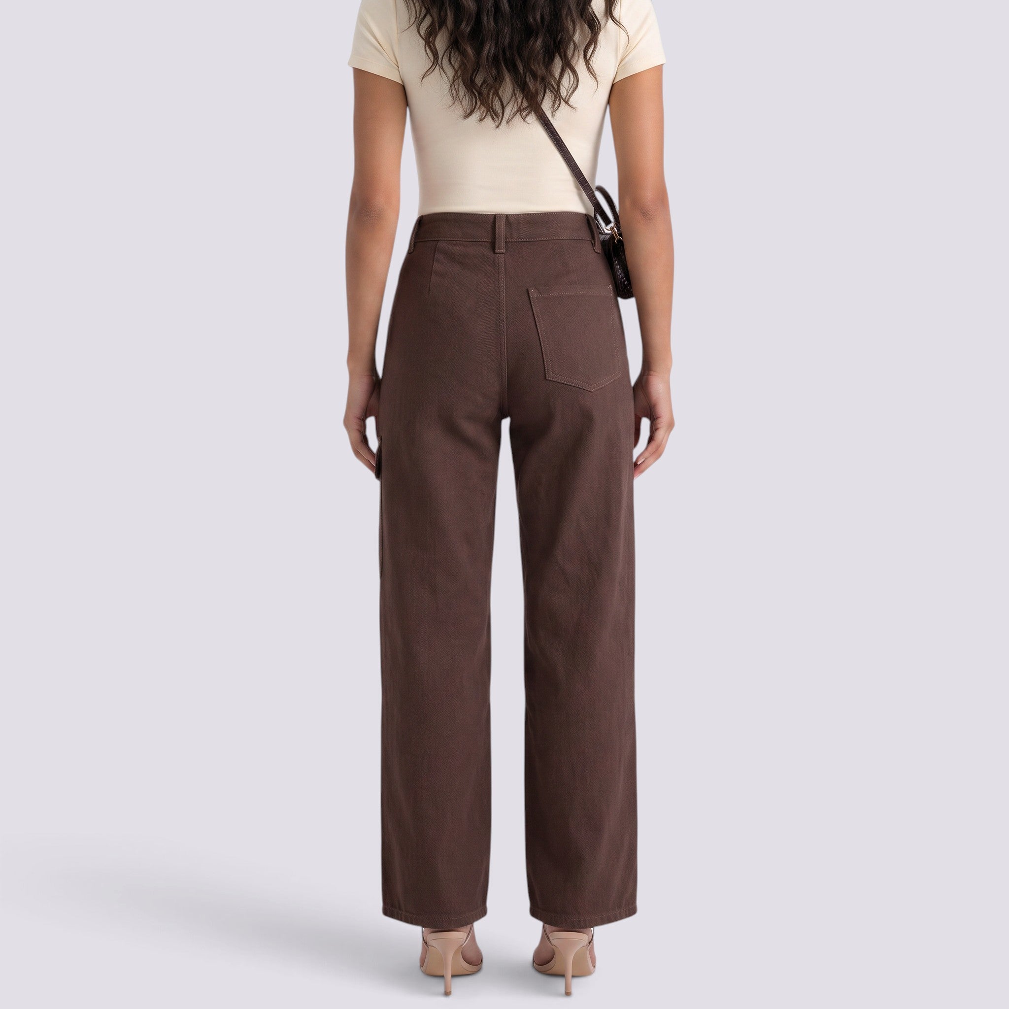 Pantalón Recto Mujer Cintura Alta Holgado