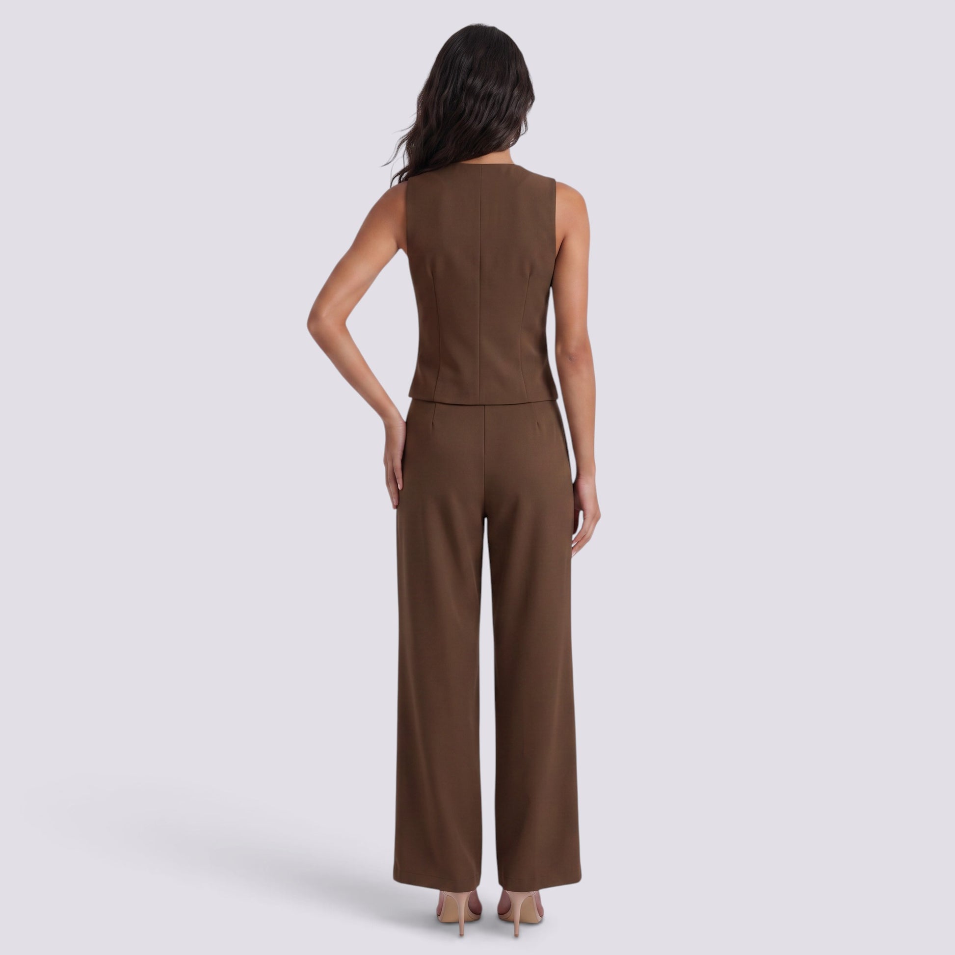 Conjunto Chaleco Pantalón Mujer Recto