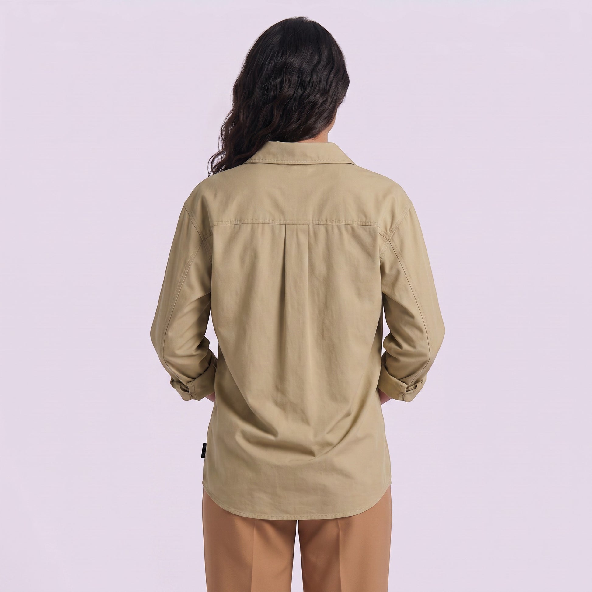 Camisa Mujer Oversize Algodón Manga Larga