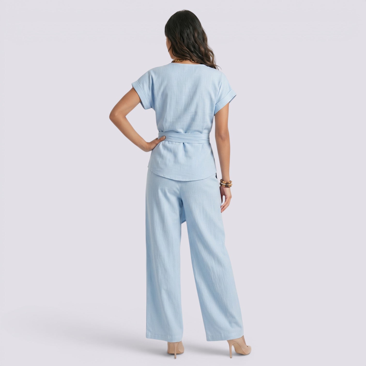 Conjunto Mujer Pantalón Ancho Elegante Verano