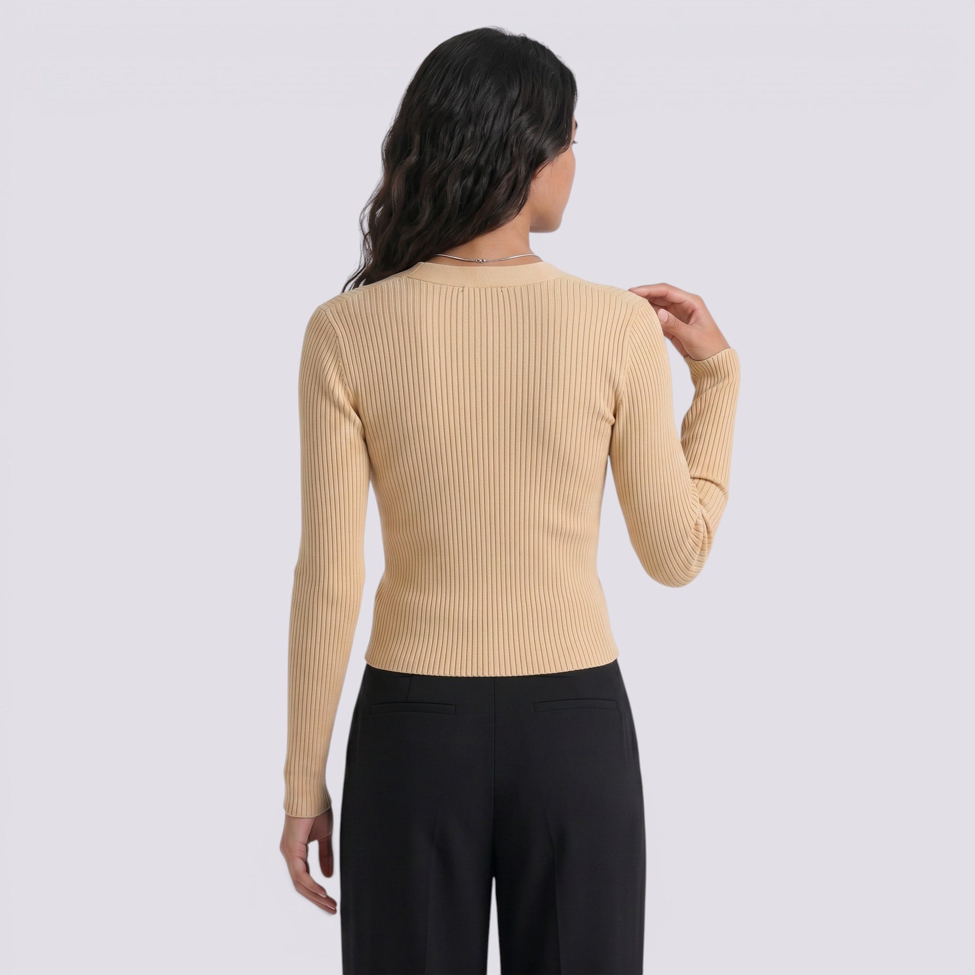 Cárdigan Mujer de Punto Escote Pico